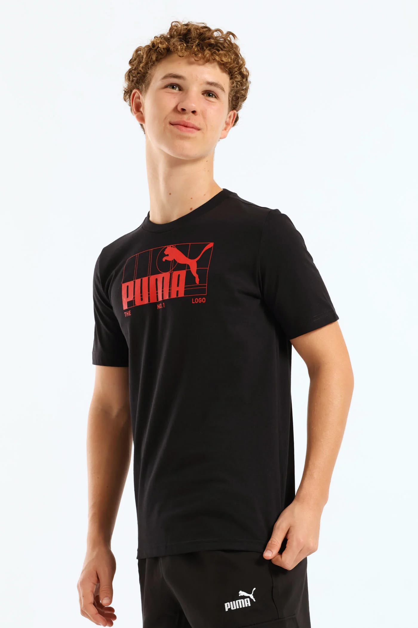 Boys No.1 Logo Tee - Black - Image 3