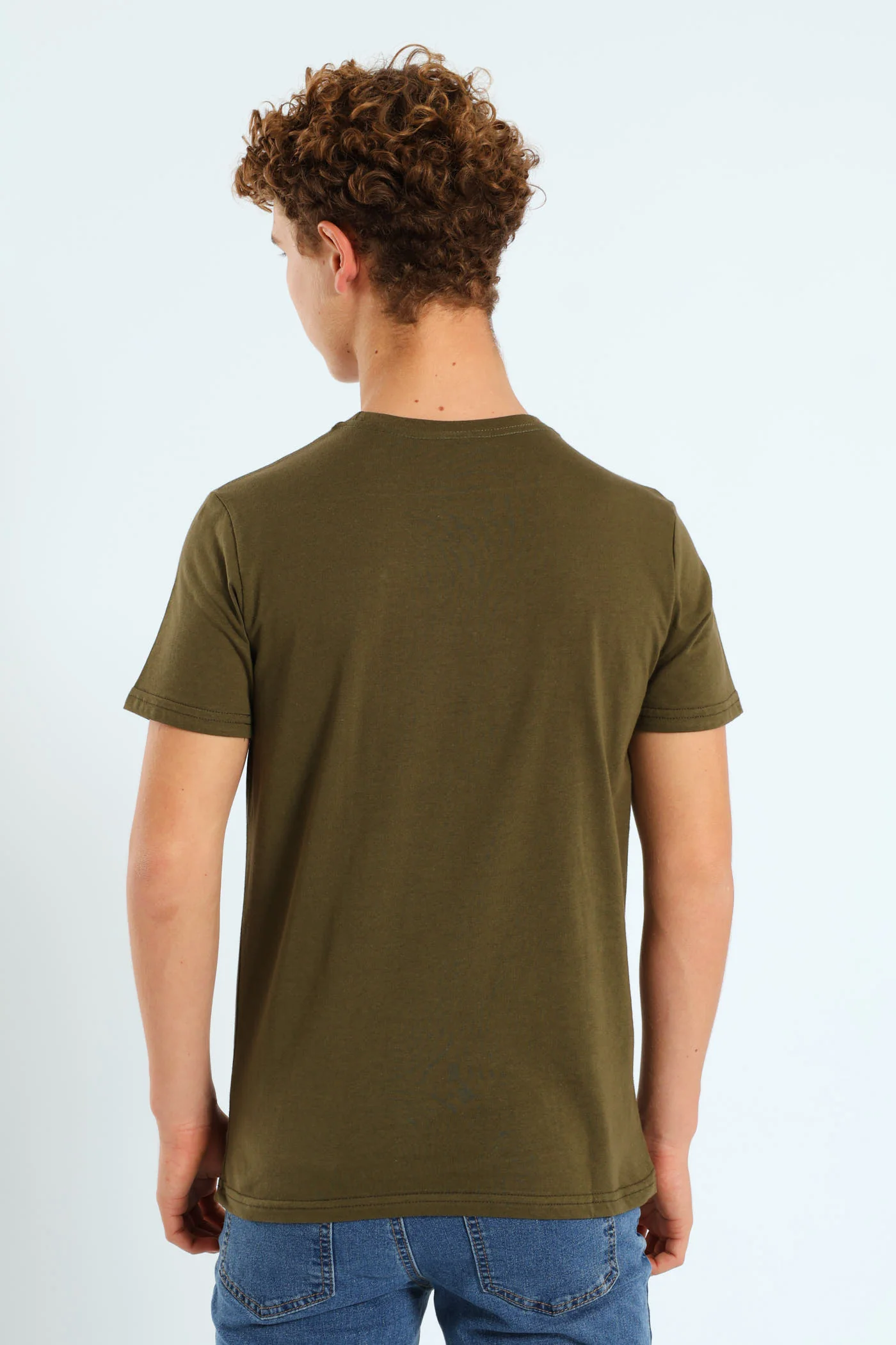 Boys Olive Palm Photographic Tee - Olive - Image 3
