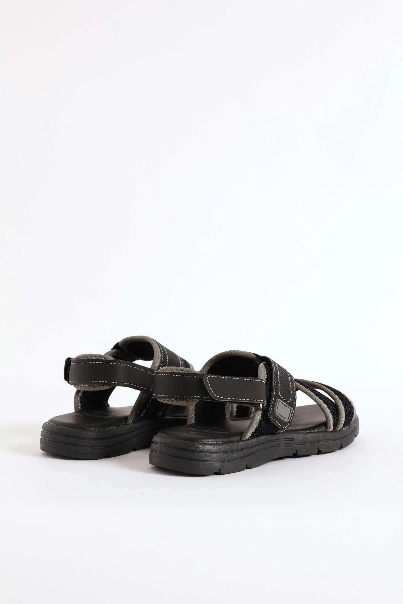 Boys Open Toe Adventure Sandal - Black/Grey - Image 4