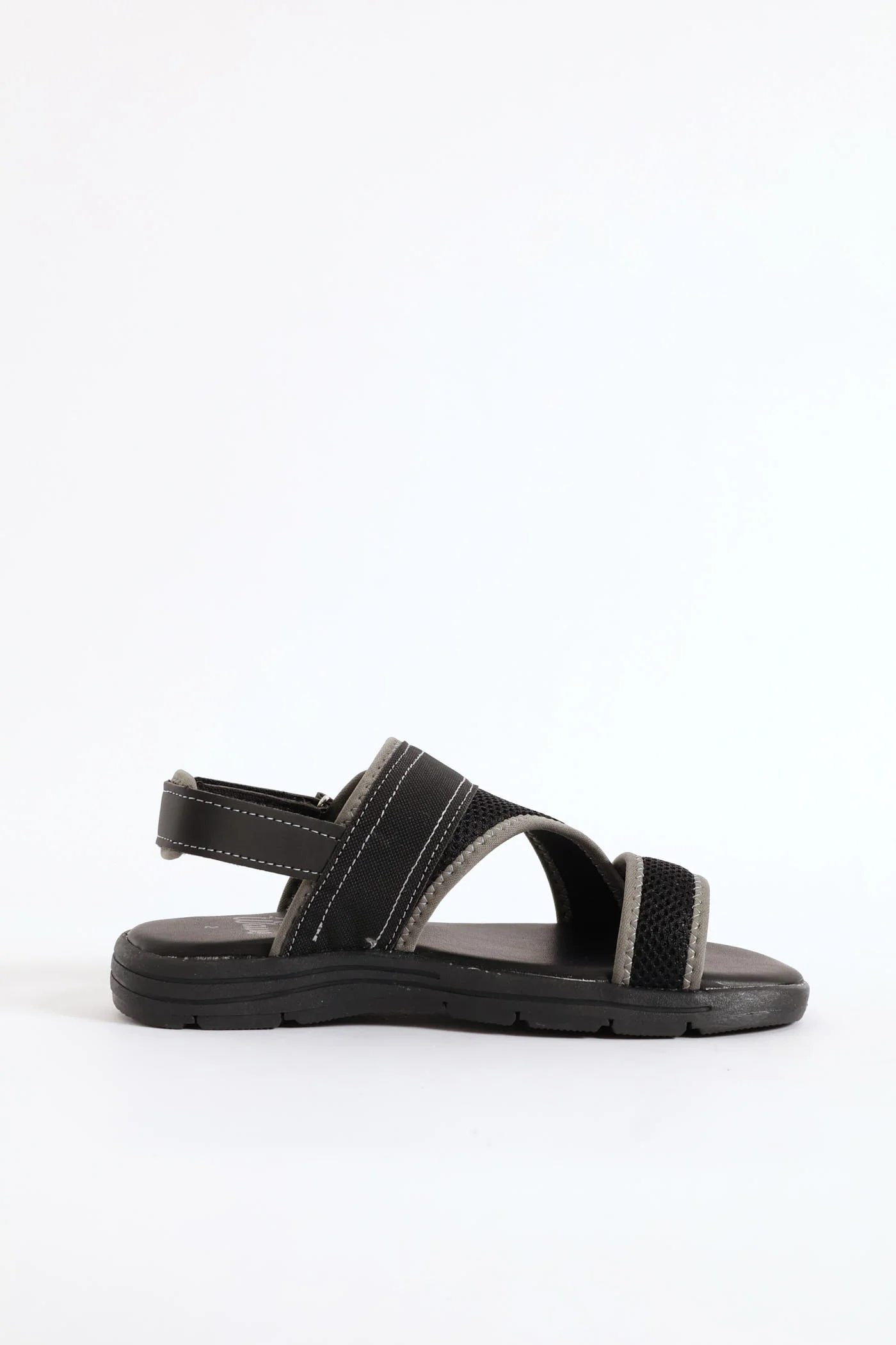Boys Open Toe Adventure Sandal - Black/Grey - Image 5