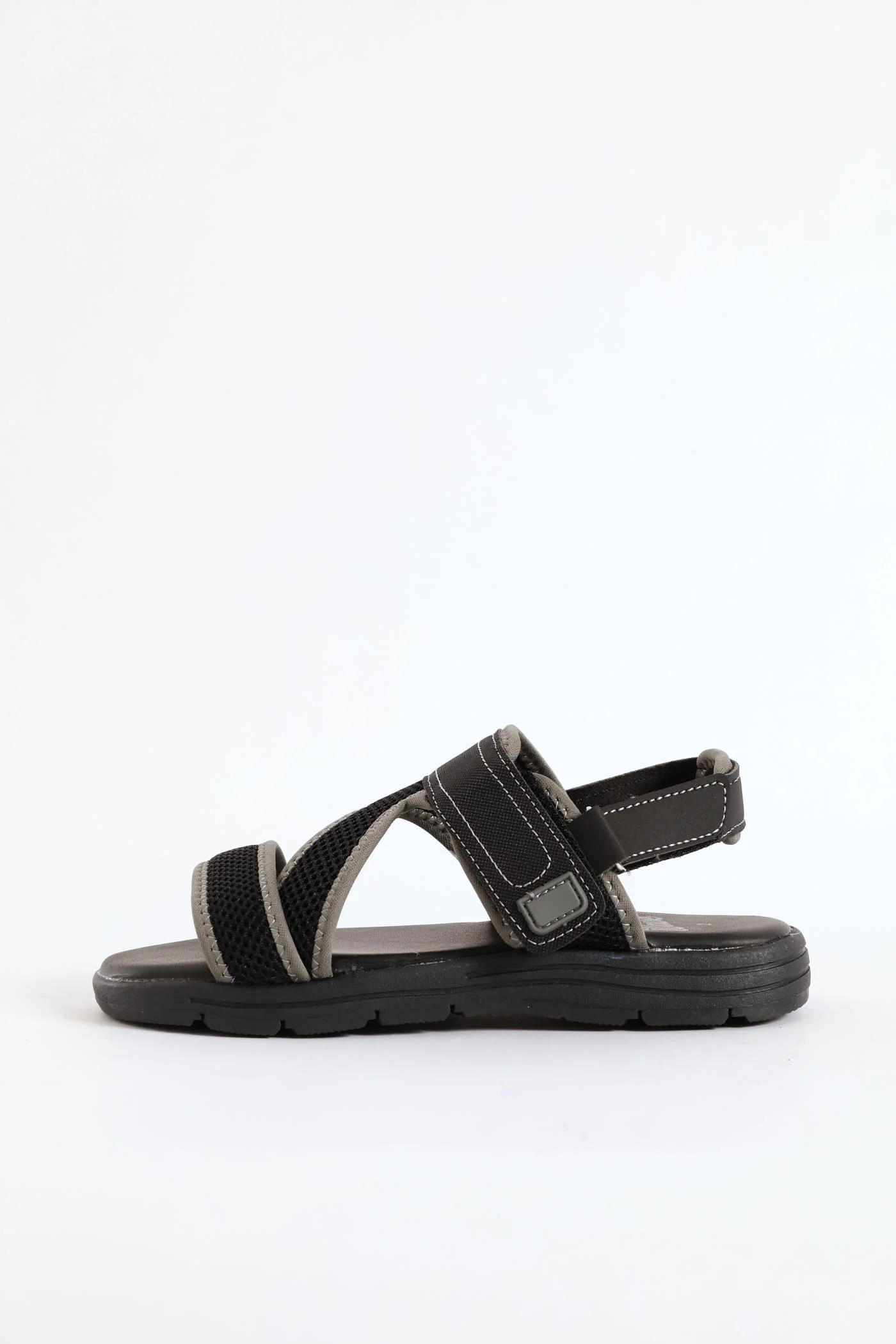 Boys Open Toe Adventure Sandal - Black/Grey - Image 6