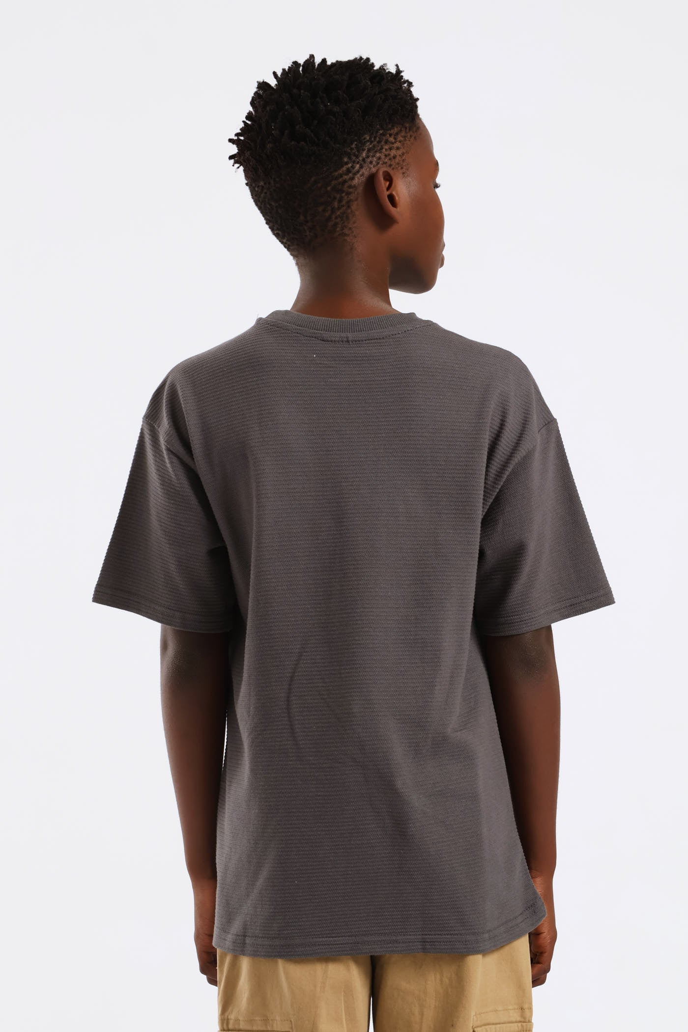 Boys Ottoman Oversized Tee - Charcoal - Image 2