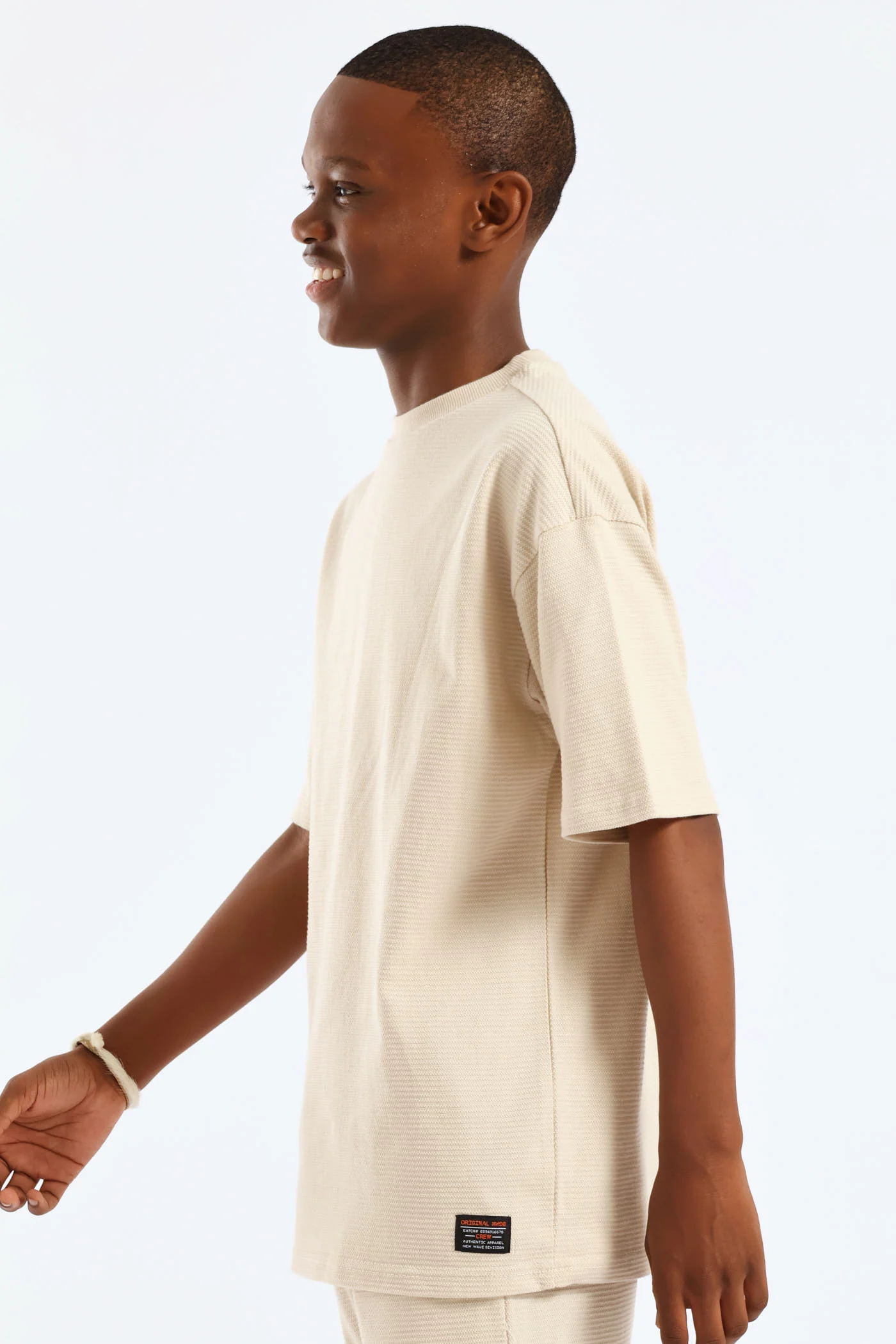 Boys Ottoman Oversized Tee - Stone - Image 3