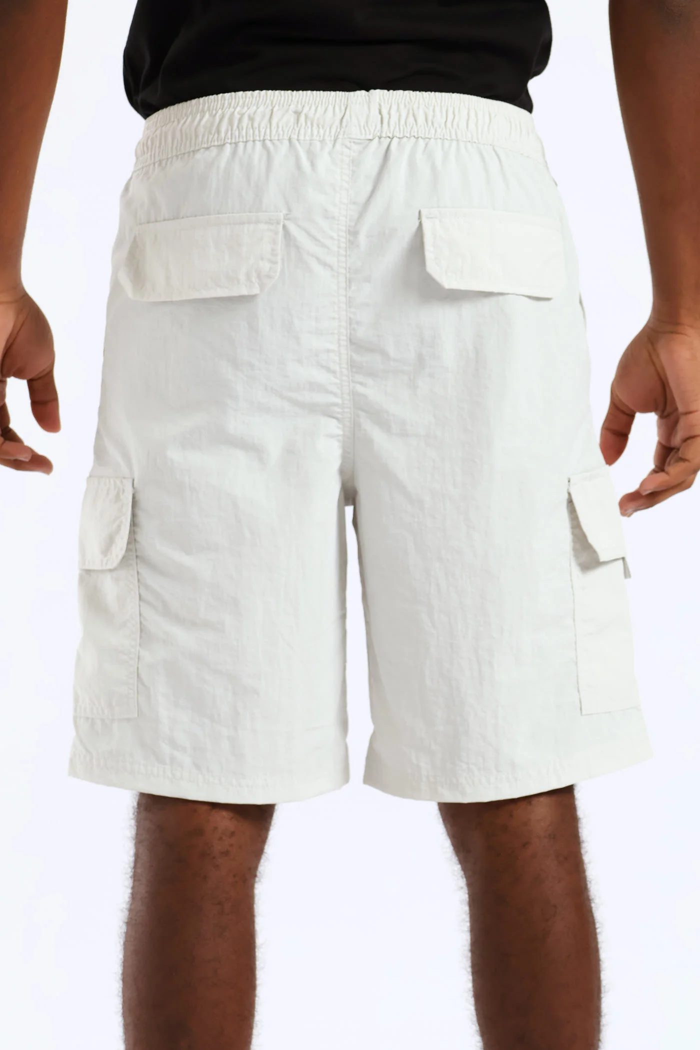 Boys Parachute Cargo Short - Light Grey - Image 4
