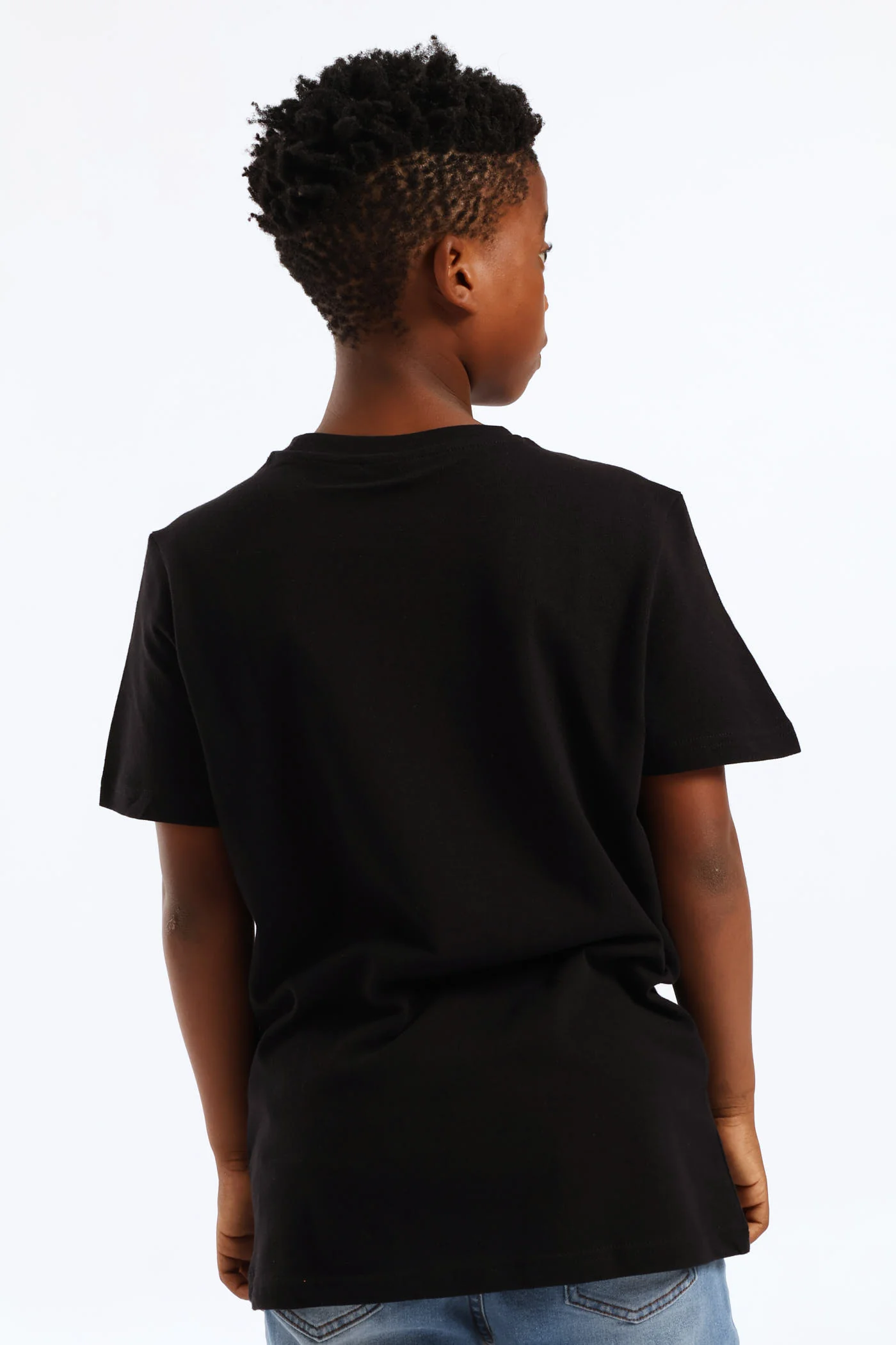 Boys Pique T-Shirt - Black - Image 4