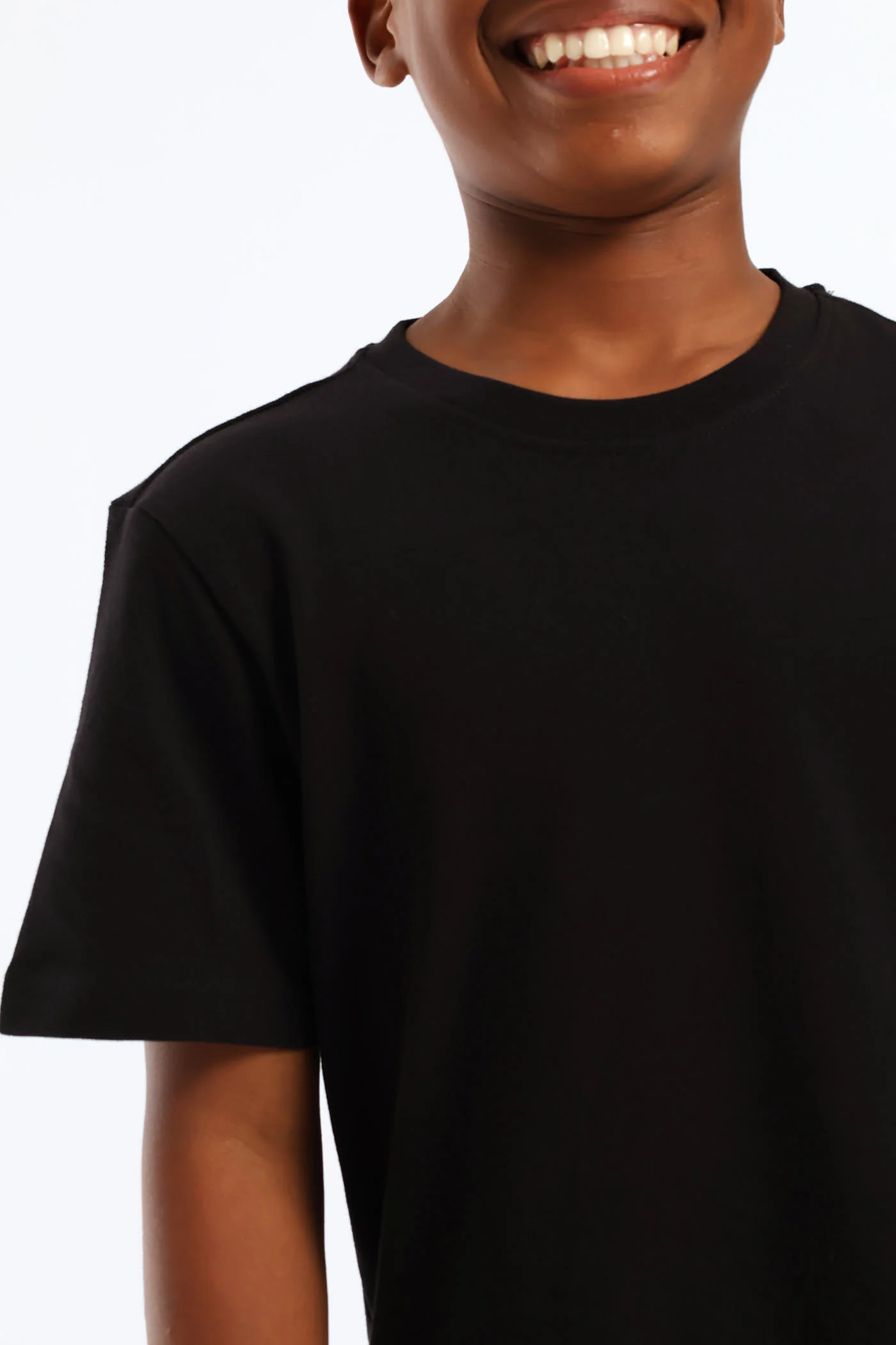 Boys Pique T-Shirt - Black - Image 5