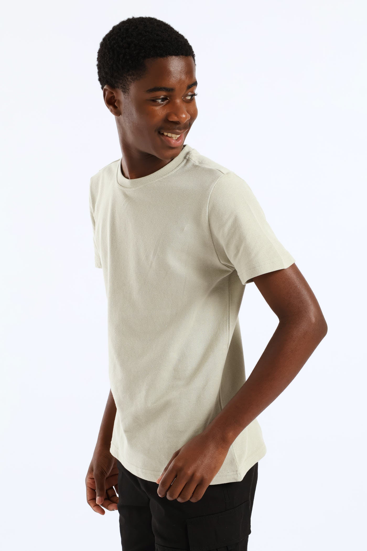 Boys Pique T-Shirt - Olive - Image 3