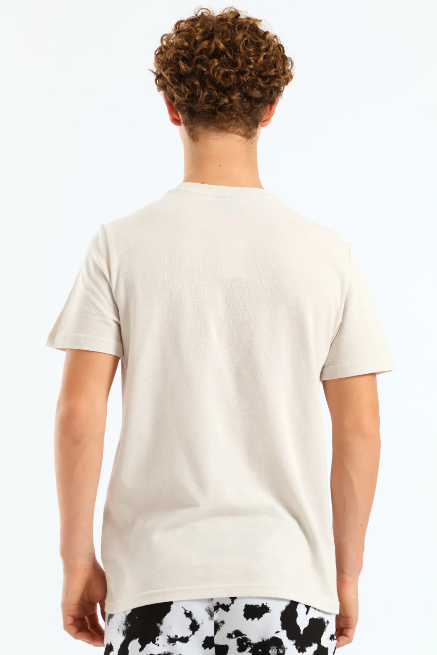 Boys Pique T-Shirt - Stone - Image 2