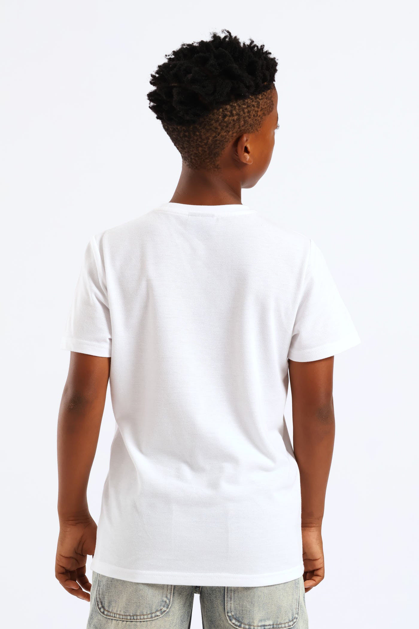 Boys Pique T-Shirt - White - Image 2