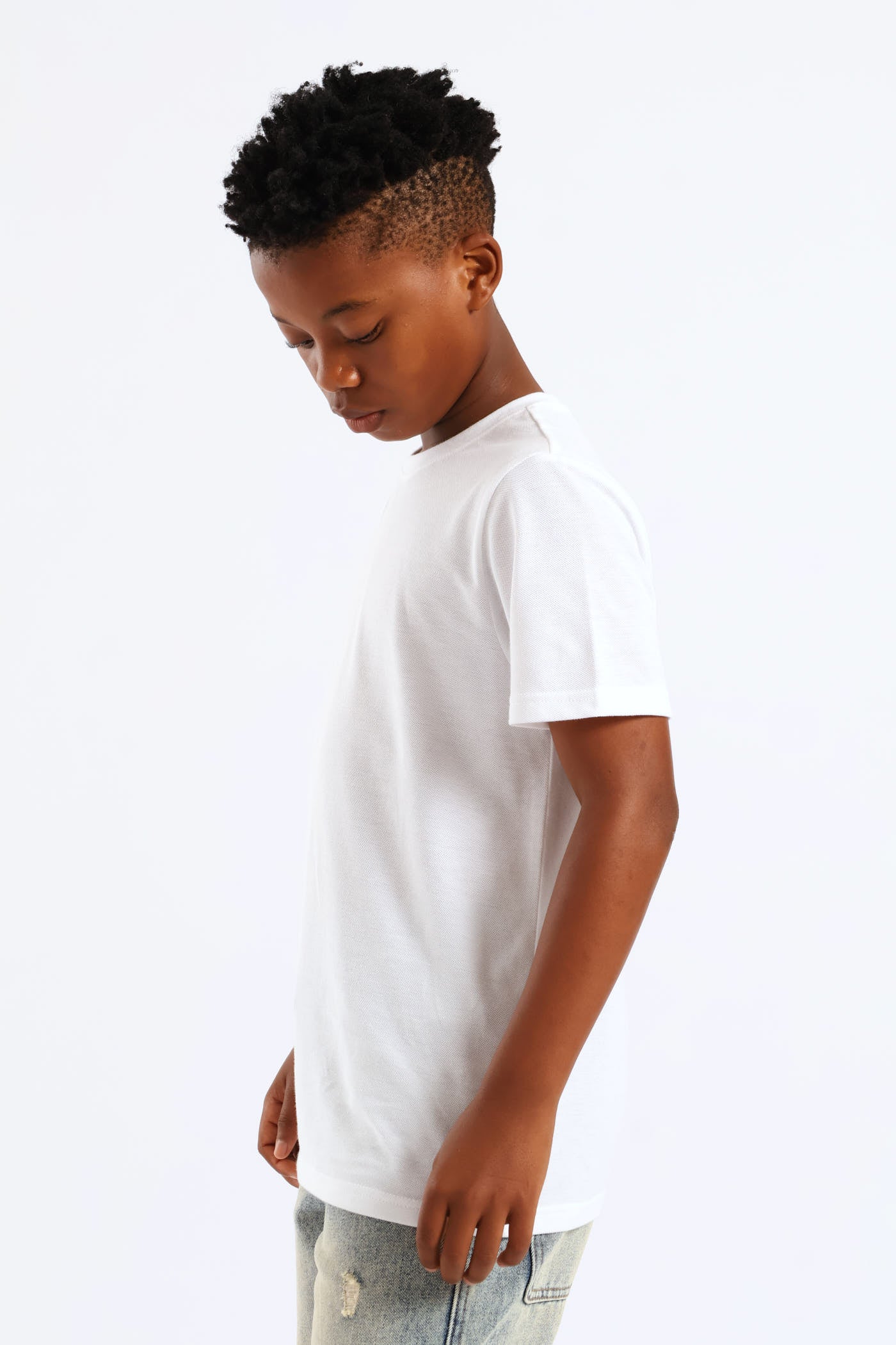 Boys Pique T-Shirt - White - Image 3