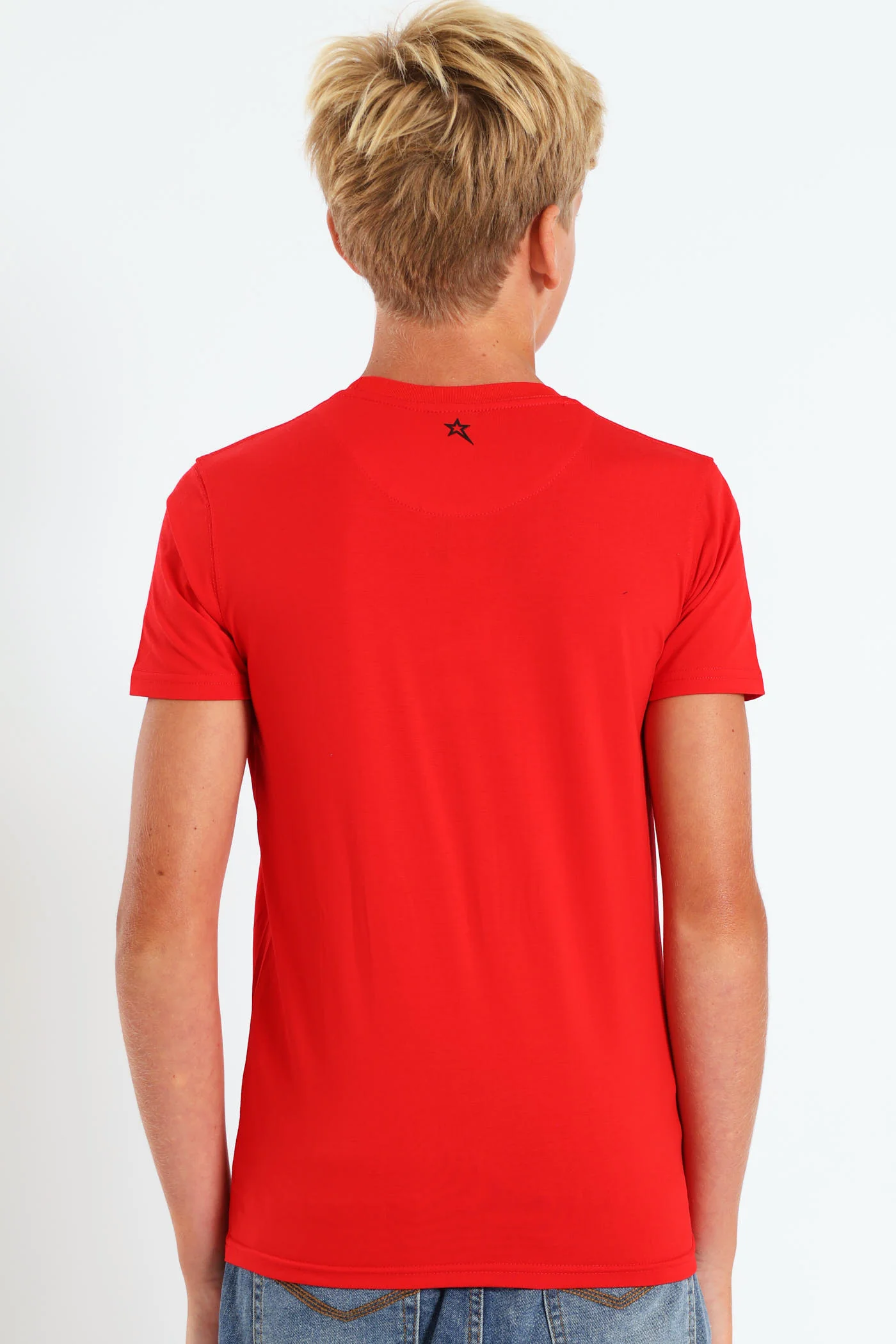 Boys Potent Crew Neck Tee - Red - Image 3