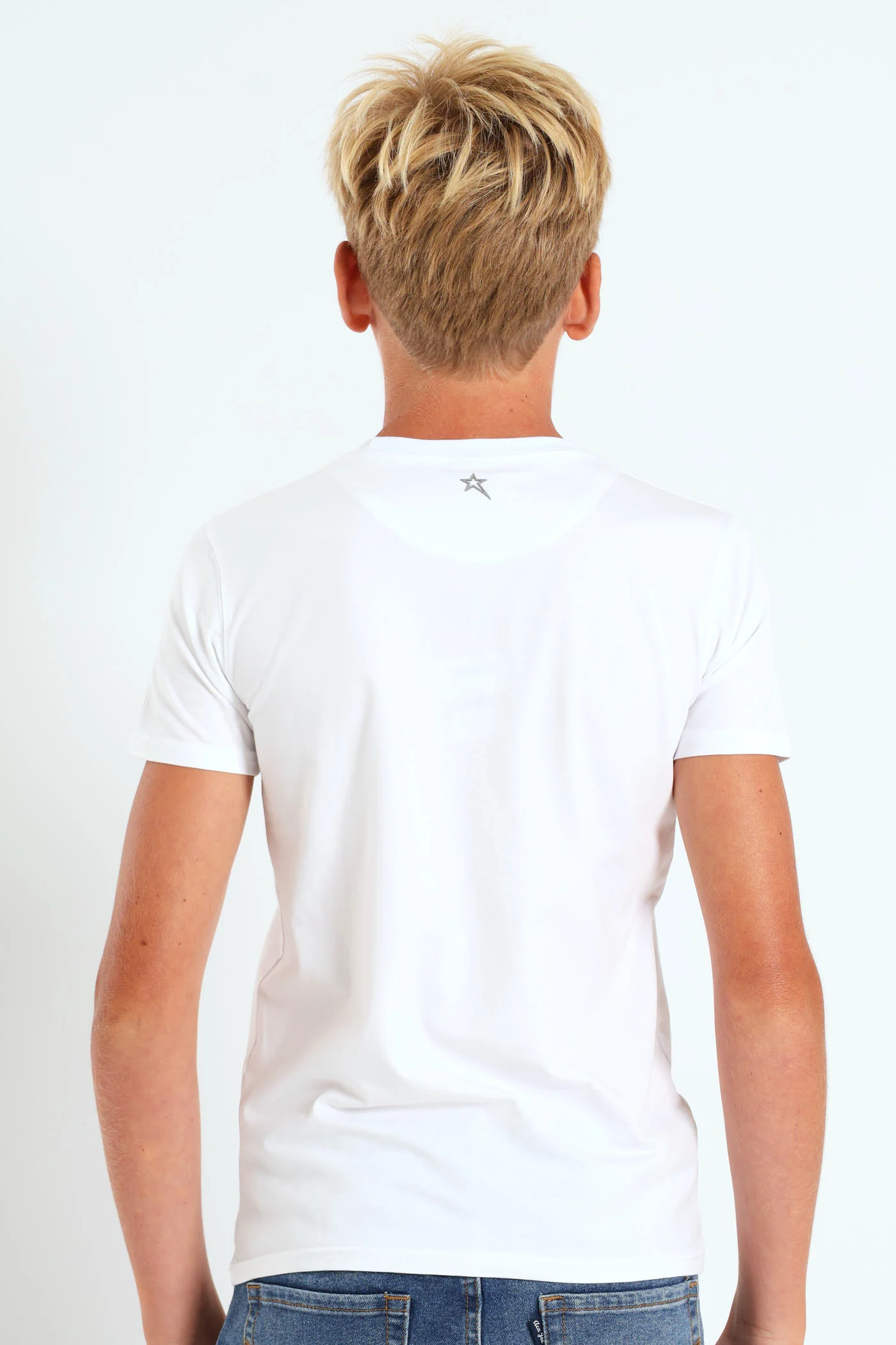 Boys Potent Crew Neck Tee - White - Image 3