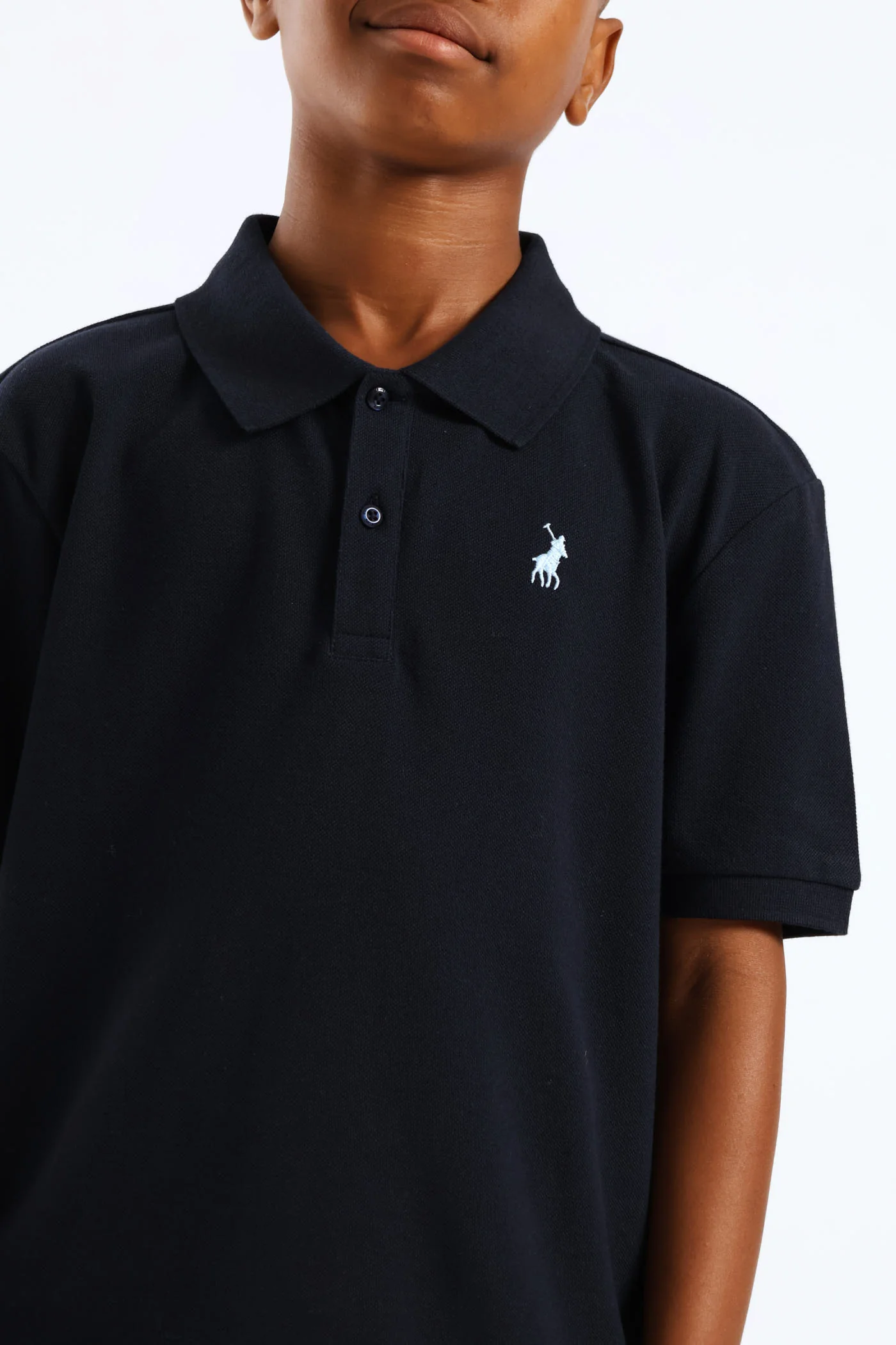 Boys Preston Back Tape Golfer - Navy - Image 5
