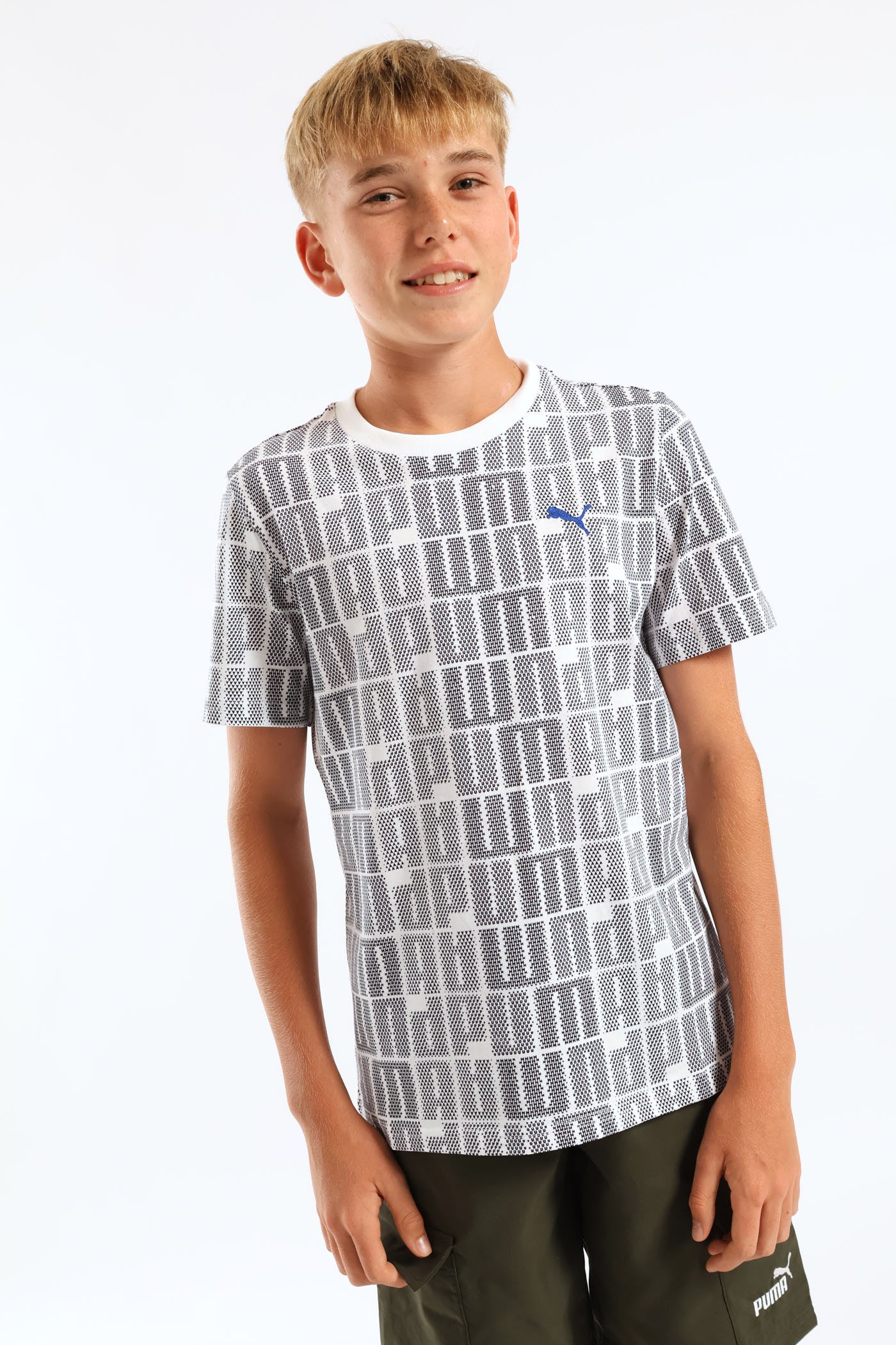 Boys Print Tee - White - Image 3