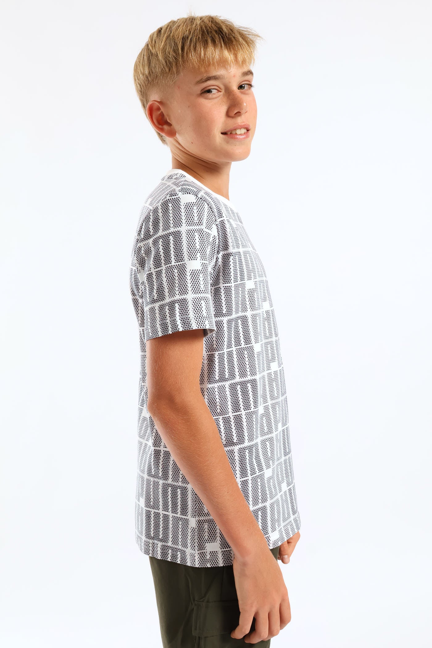 Boys Print Tee - White - Image 4