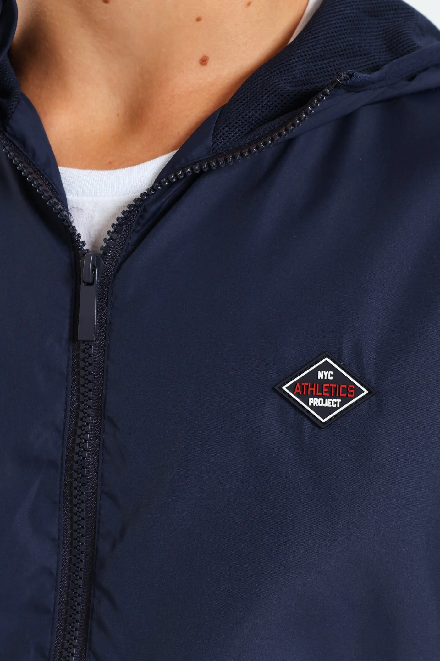 Boys Printed Hood Windbreaker - Navy/Red - Image 4