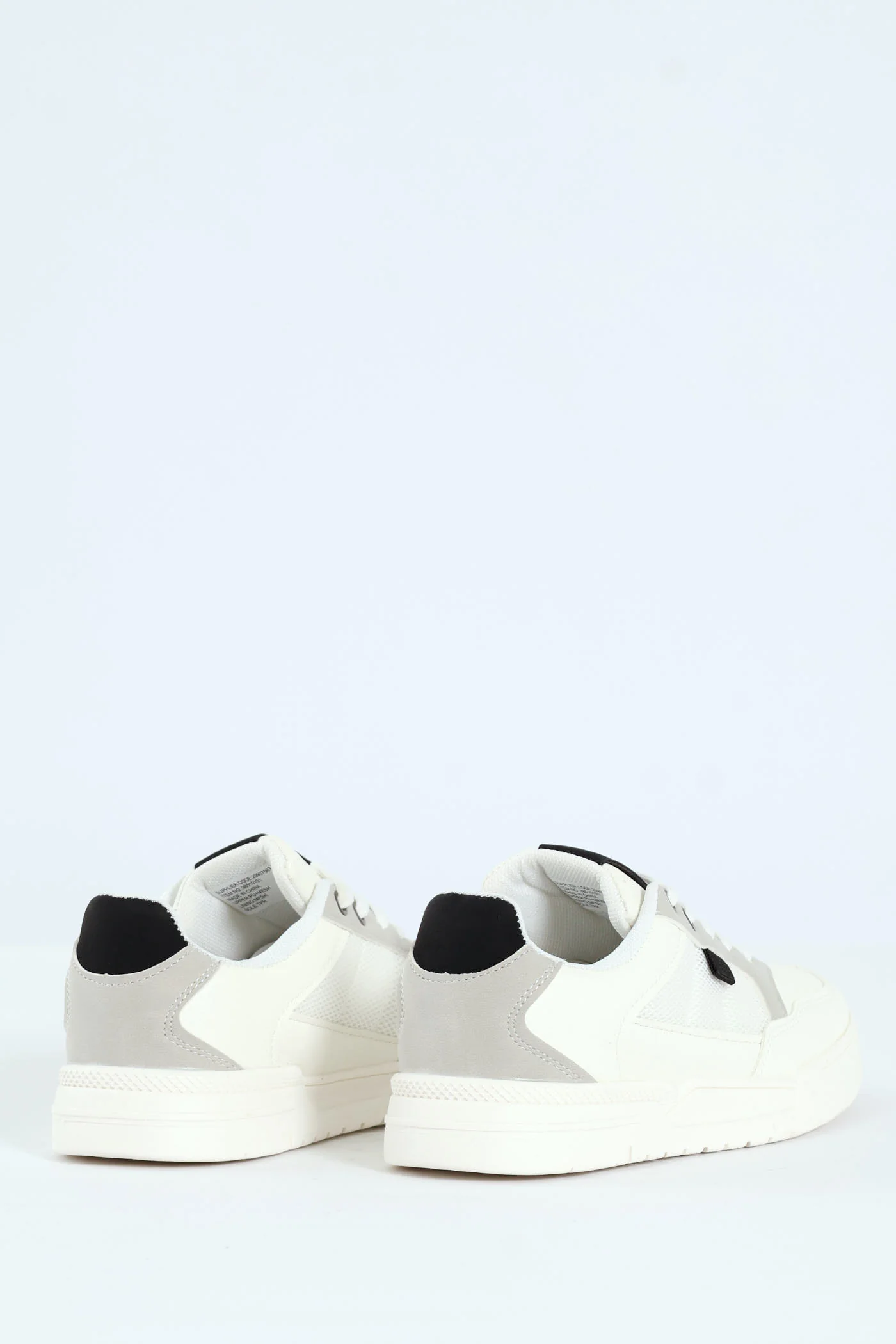 Boys Pu Mesh Sneaker - White - Image 3