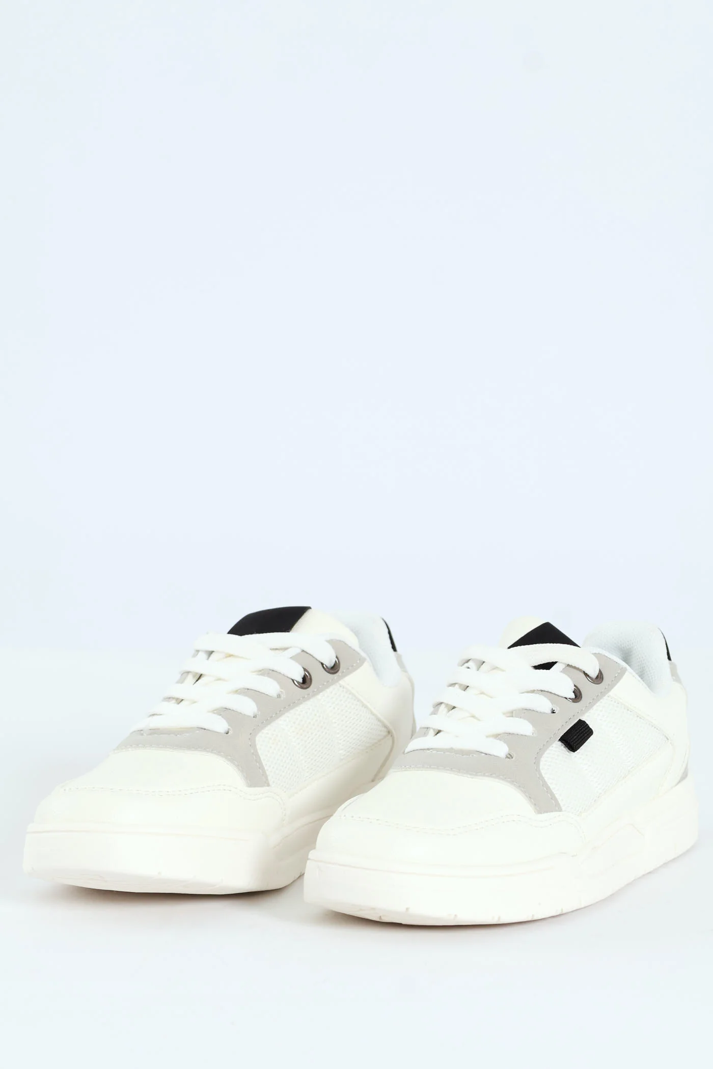 Boys Pu Mesh Sneaker - White - Image 4