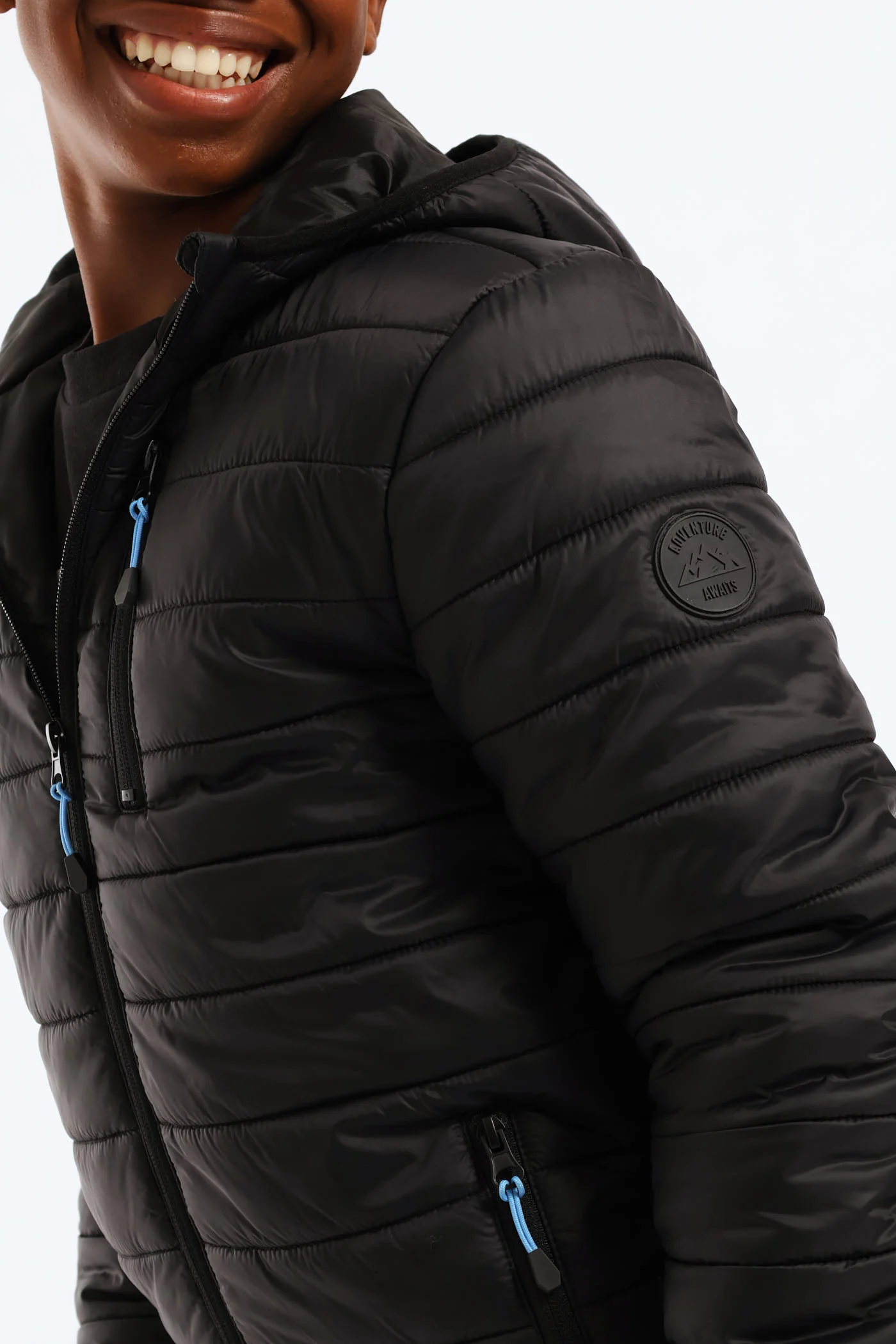 Boys Puffer Jacket - Black - Image 6