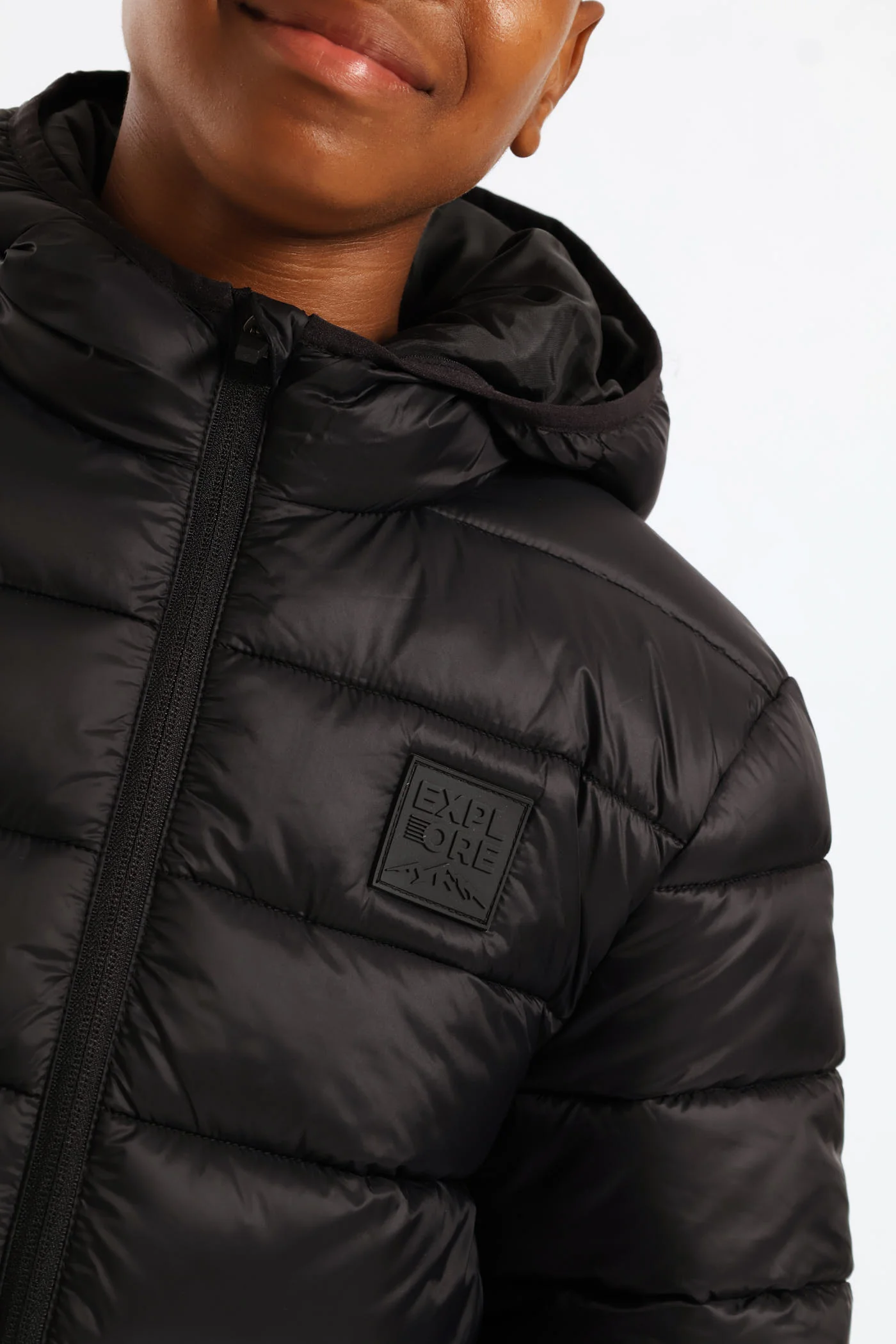 Boys Puffer Jacket - Black - Image 2