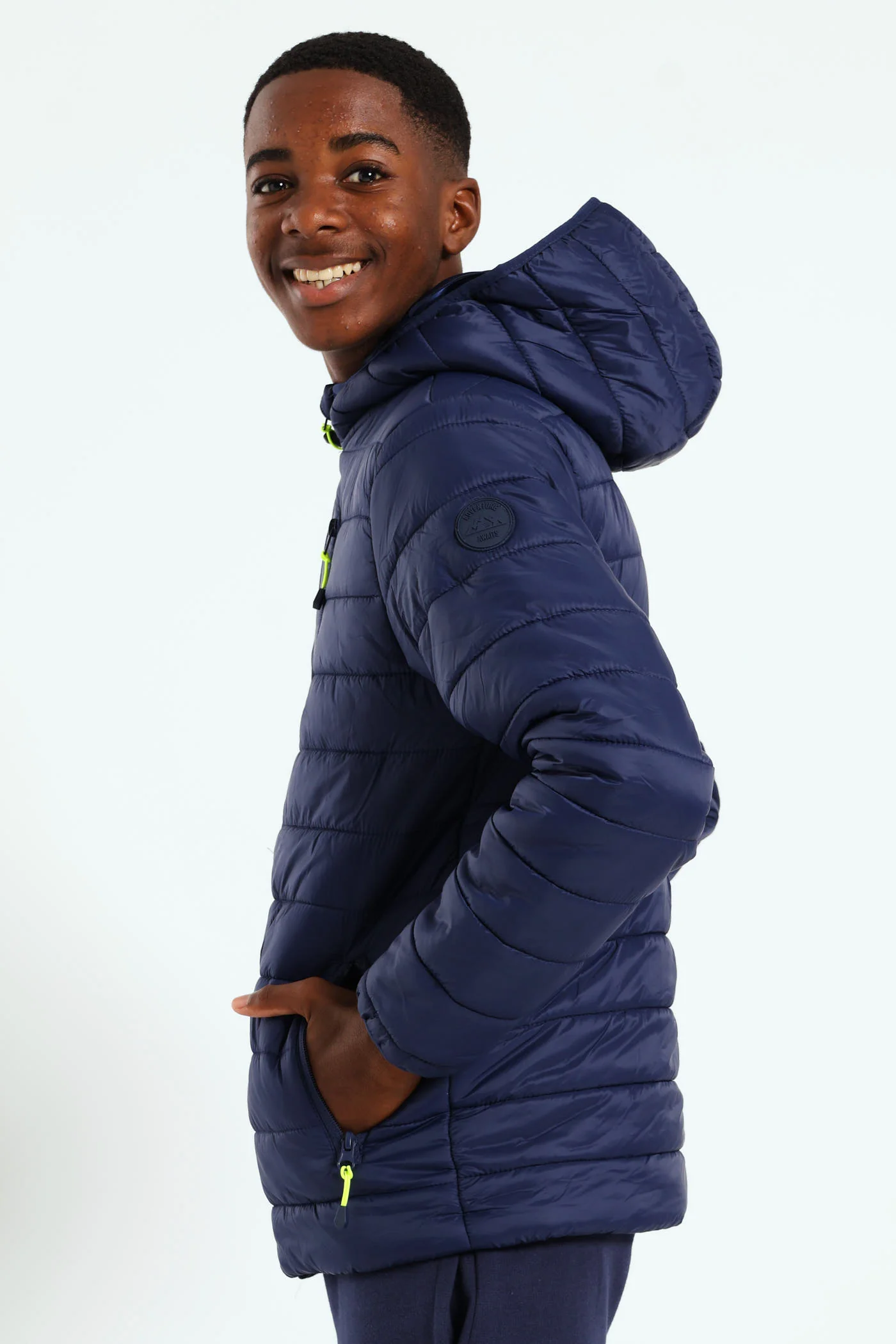 Boys Puffer Jacket - Navy - Image 3