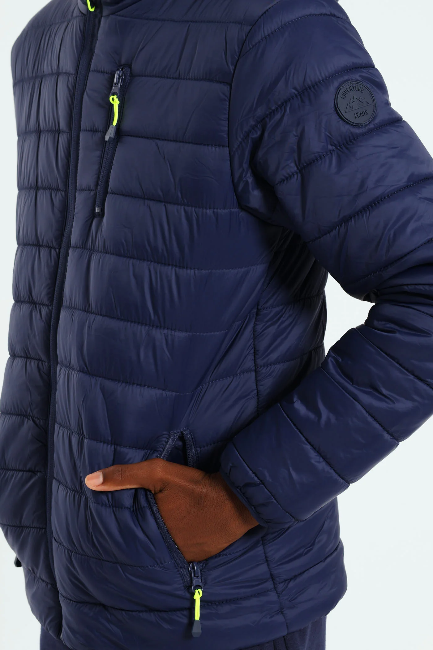 Boys Puffer Jacket - Navy - Image 4