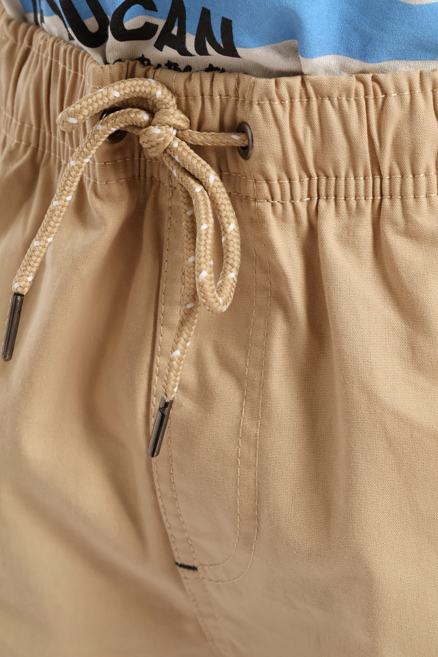 Boys Pull On Turn Up Woven Short - Khaki - Image 5