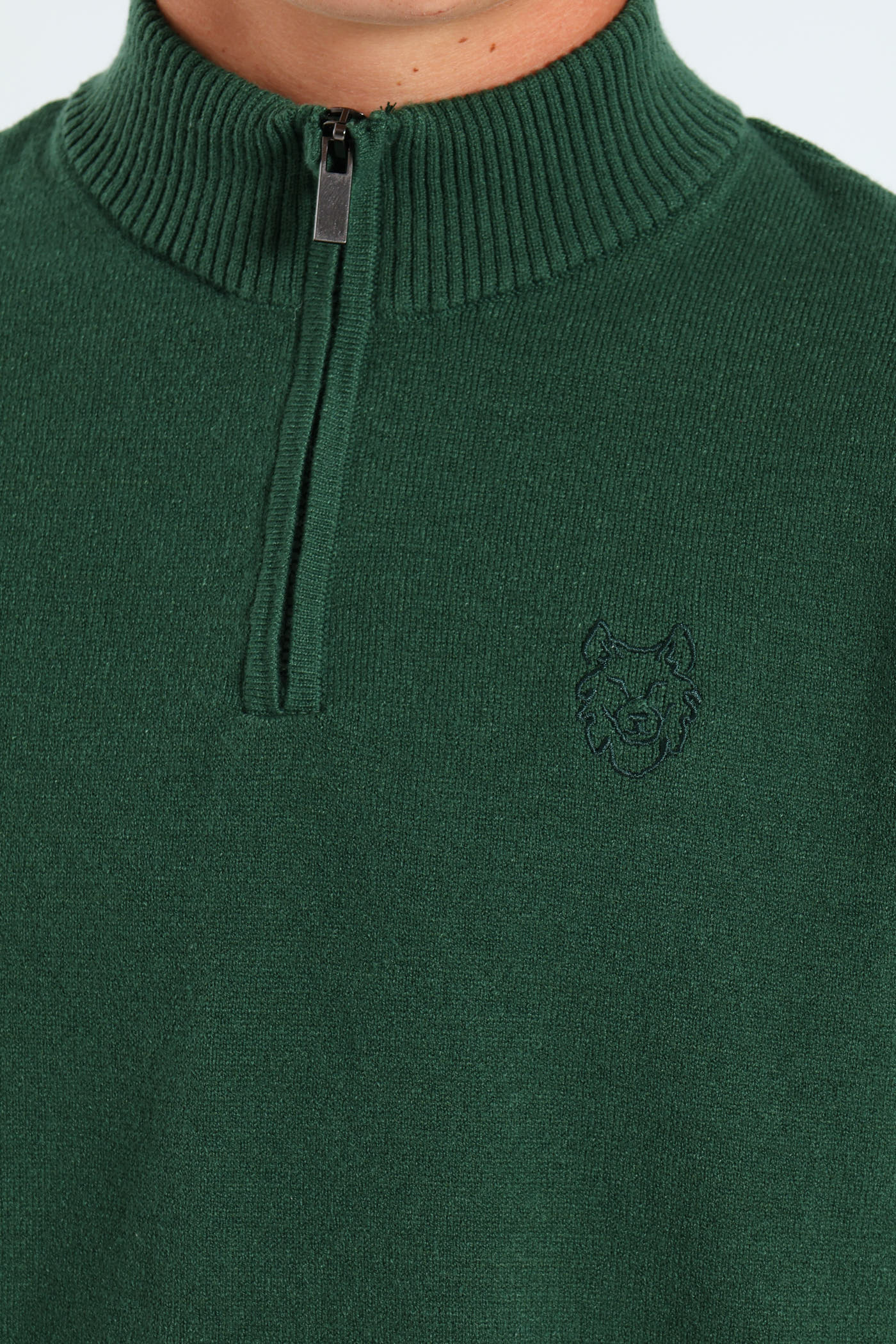 Boys Quarter Zip Lightweight Pullover - Green - Image 2