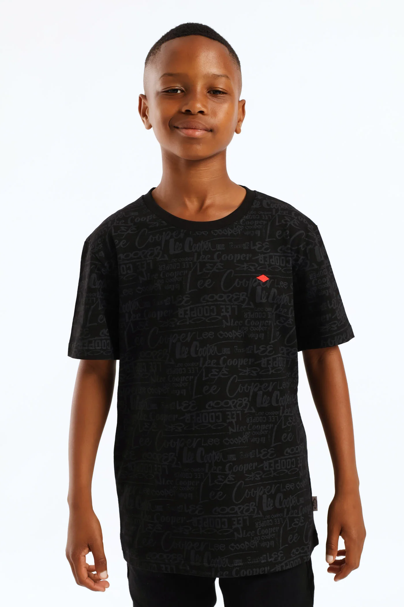 Boys Rashid Print T-Shirt - Black - Image 2