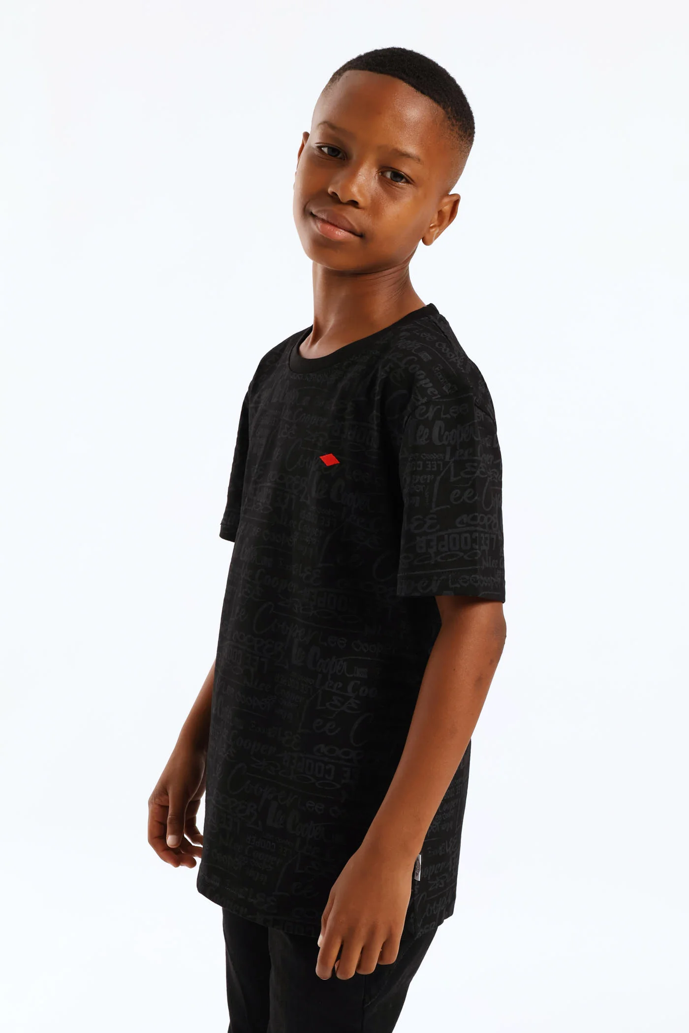 Boys Rashid Print T-Shirt - Black - Image 3