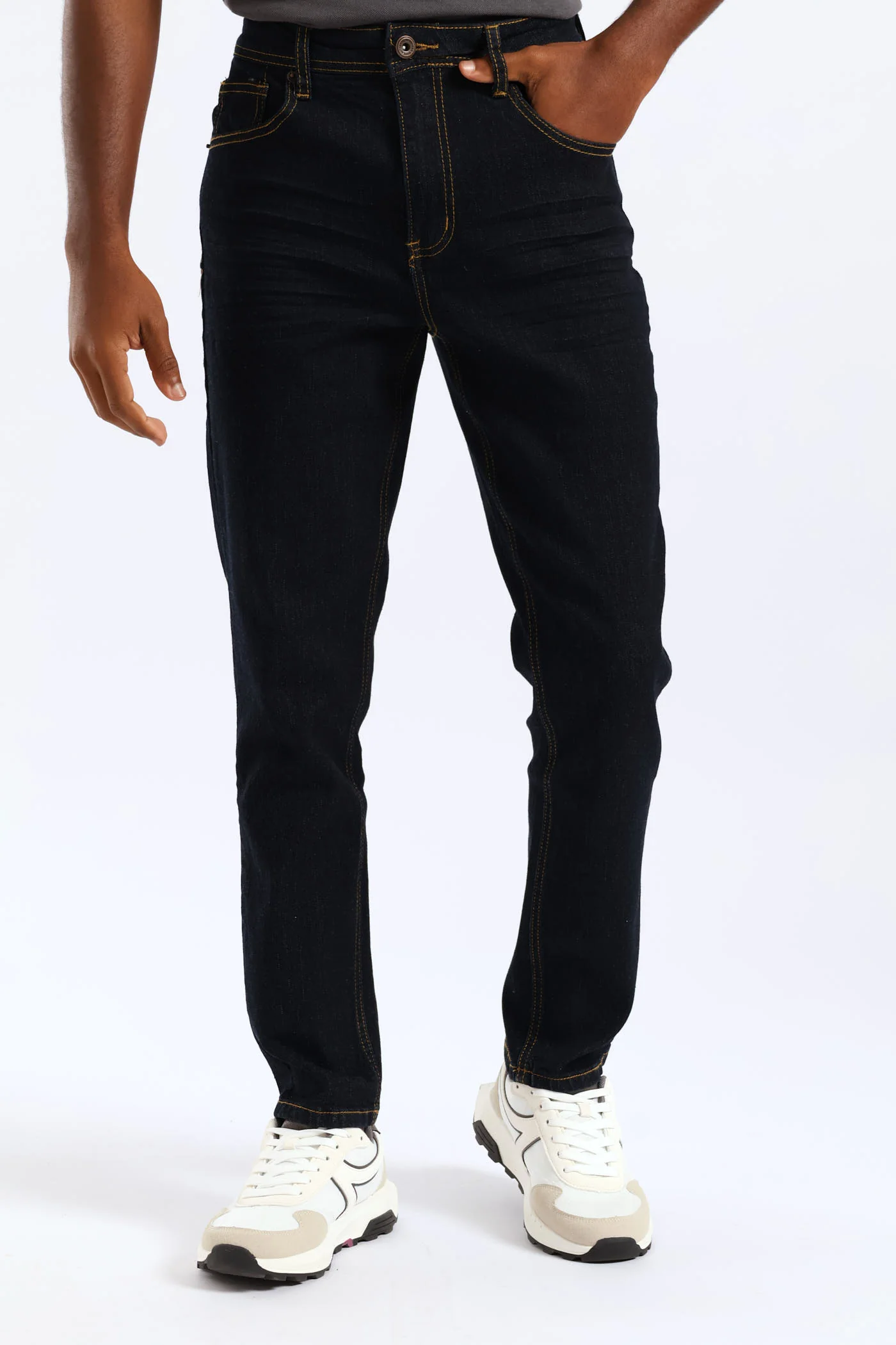 Boys Raw Denim Straight Jean - Blue - Image 3