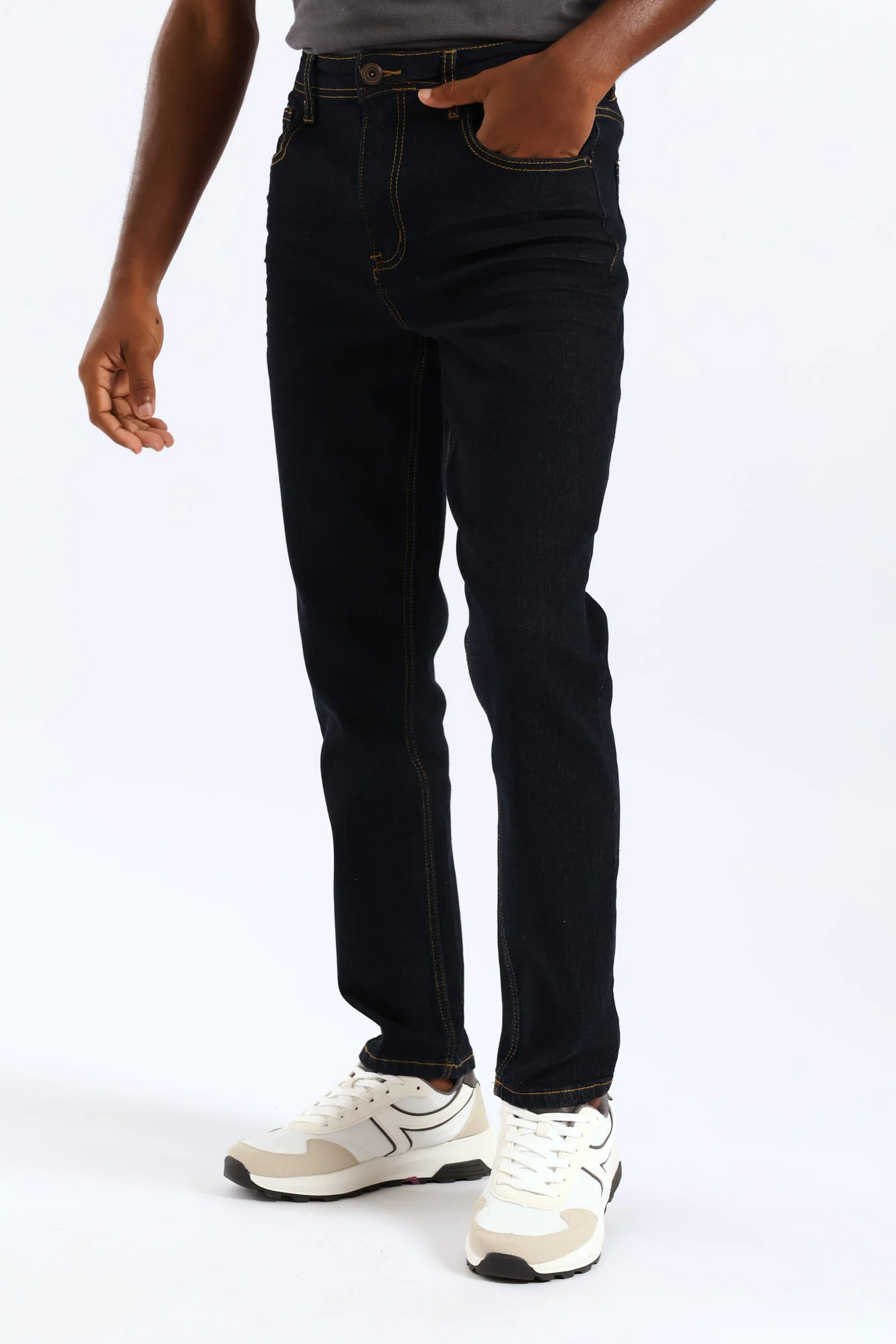Boys Raw Denim Straight Jean - Blue - Image 4