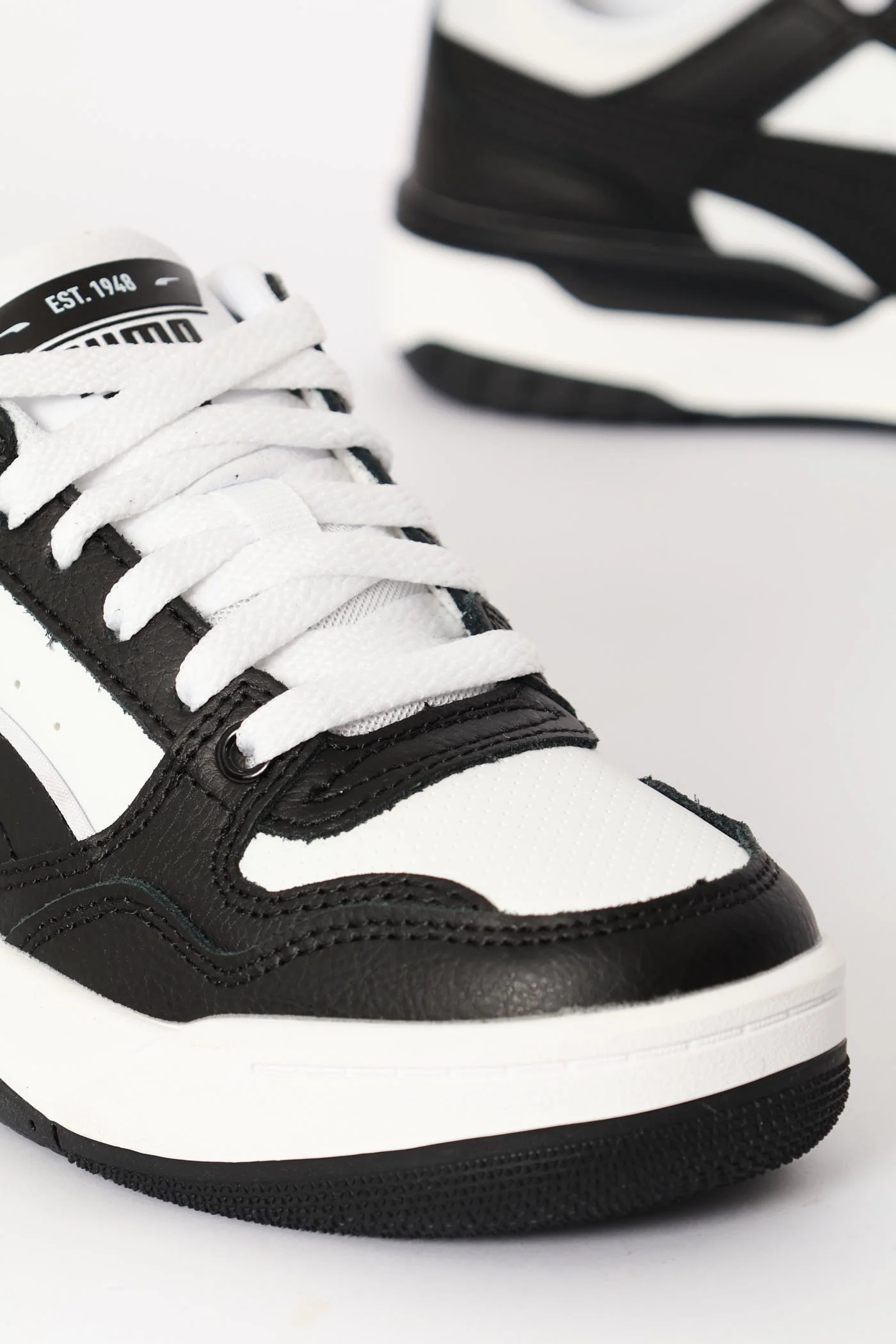 Boys Rebound Retro Jr Sneaker - Black/White - Image 2