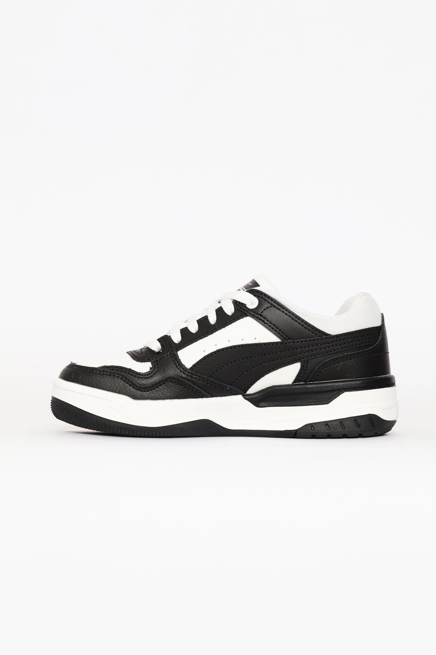 Boys Rebound Retro Jr Sneaker - Black/White - Image 4