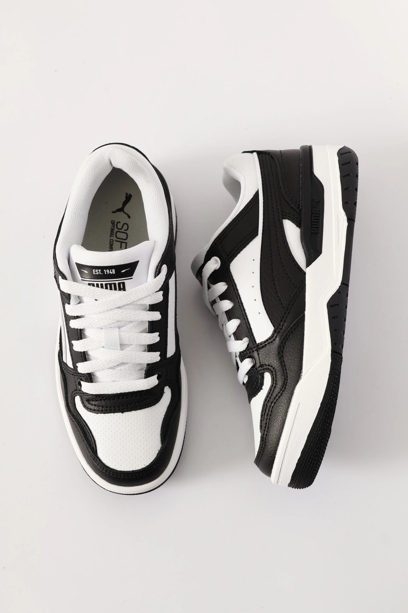 Boys Rebound Retro Jr Sneaker - Black/White - Image 5