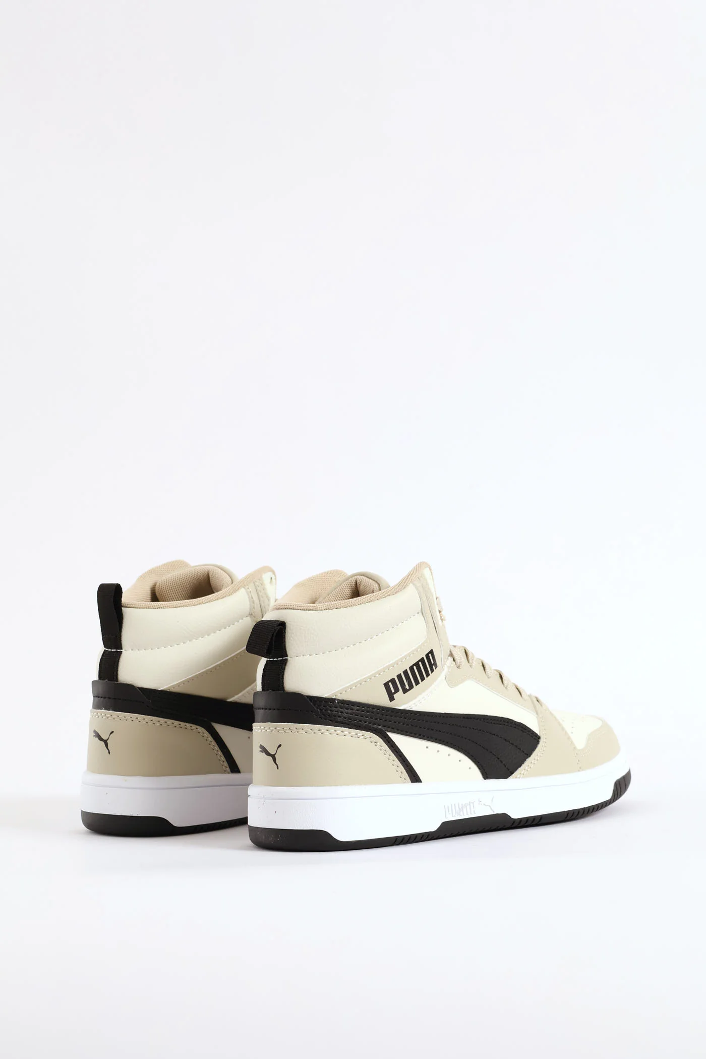 Boys Rebound V6 Mid Jr Sneaker - Black/Beige - Image 2