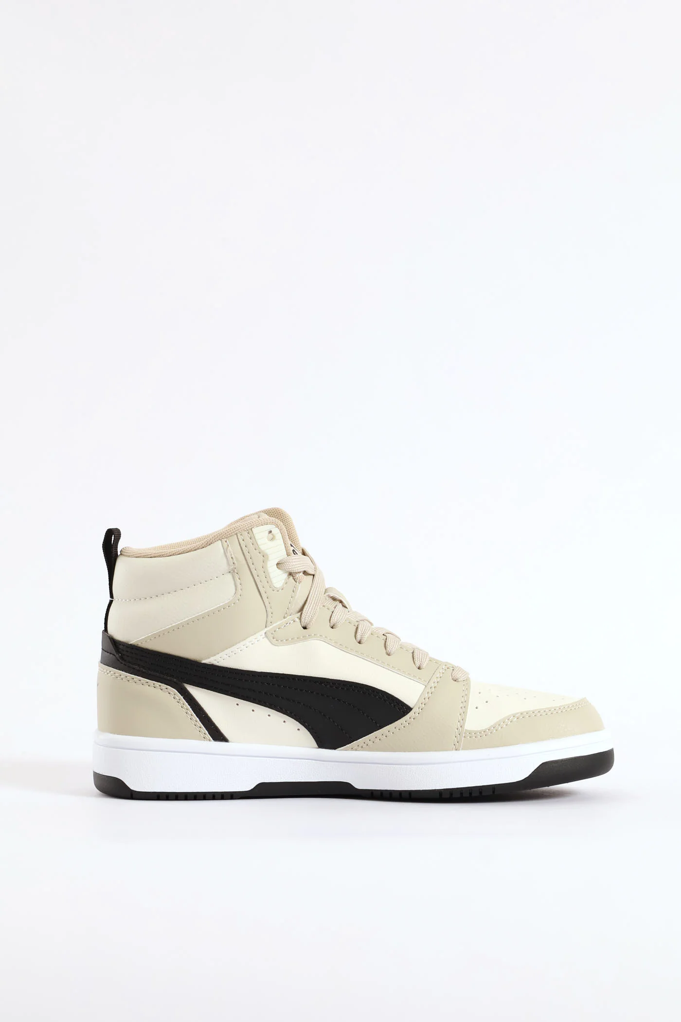 Boys Rebound V6 Mid Jr Sneaker - Black/Beige - Image 3