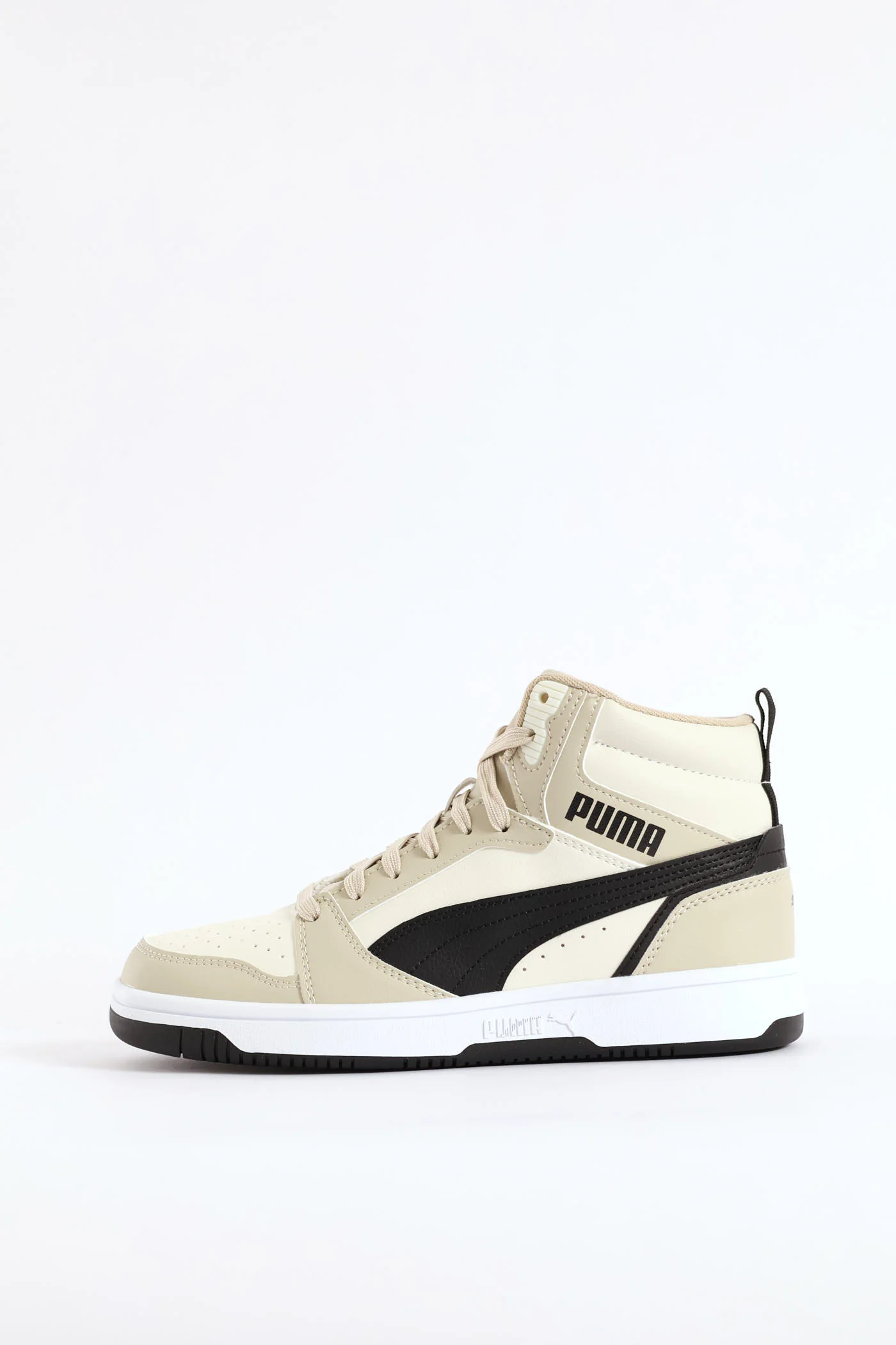 Boys Rebound V6 Mid Jr Sneaker - Black/Beige - Image 4
