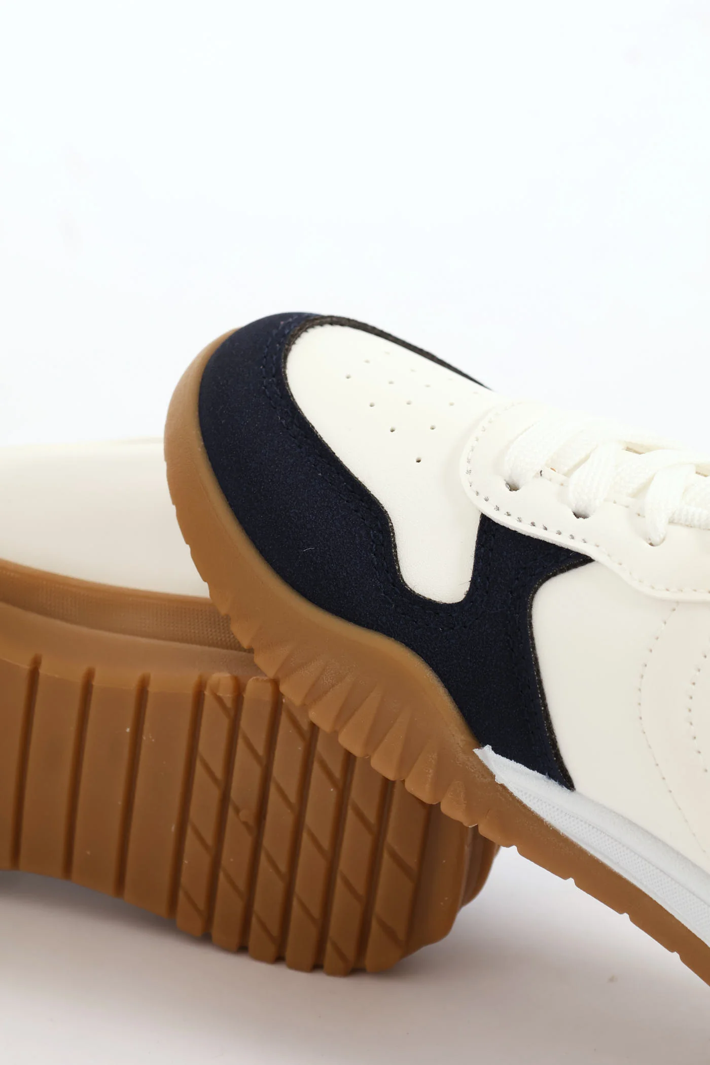 Boys Retro Court Sneaker - White/Blue - Image 5