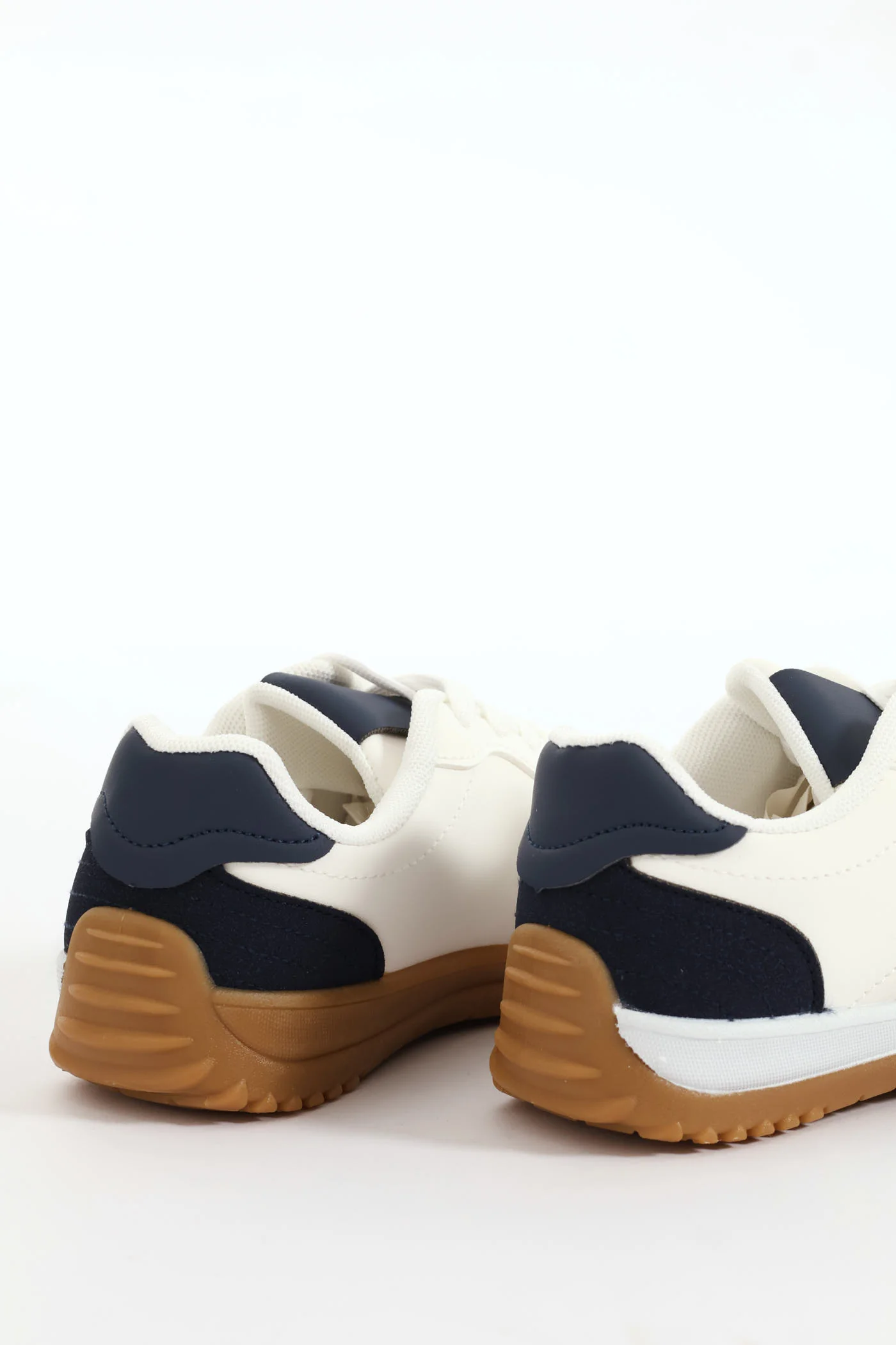 Boys Retro Court Sneaker - White/Blue - Image 6