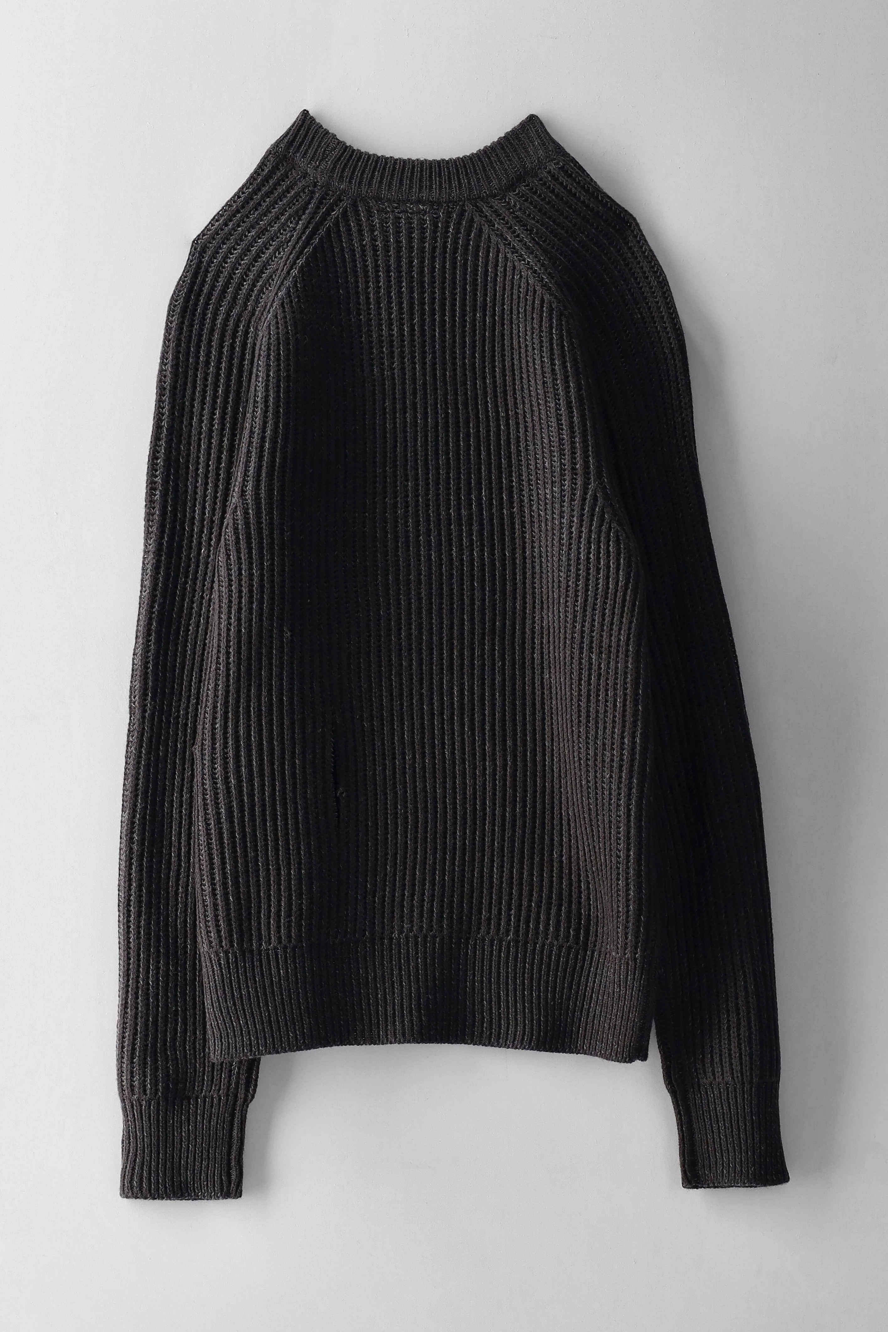 Boys Rib Knit Crew Neck Knitwear - Charcoal - Image 2