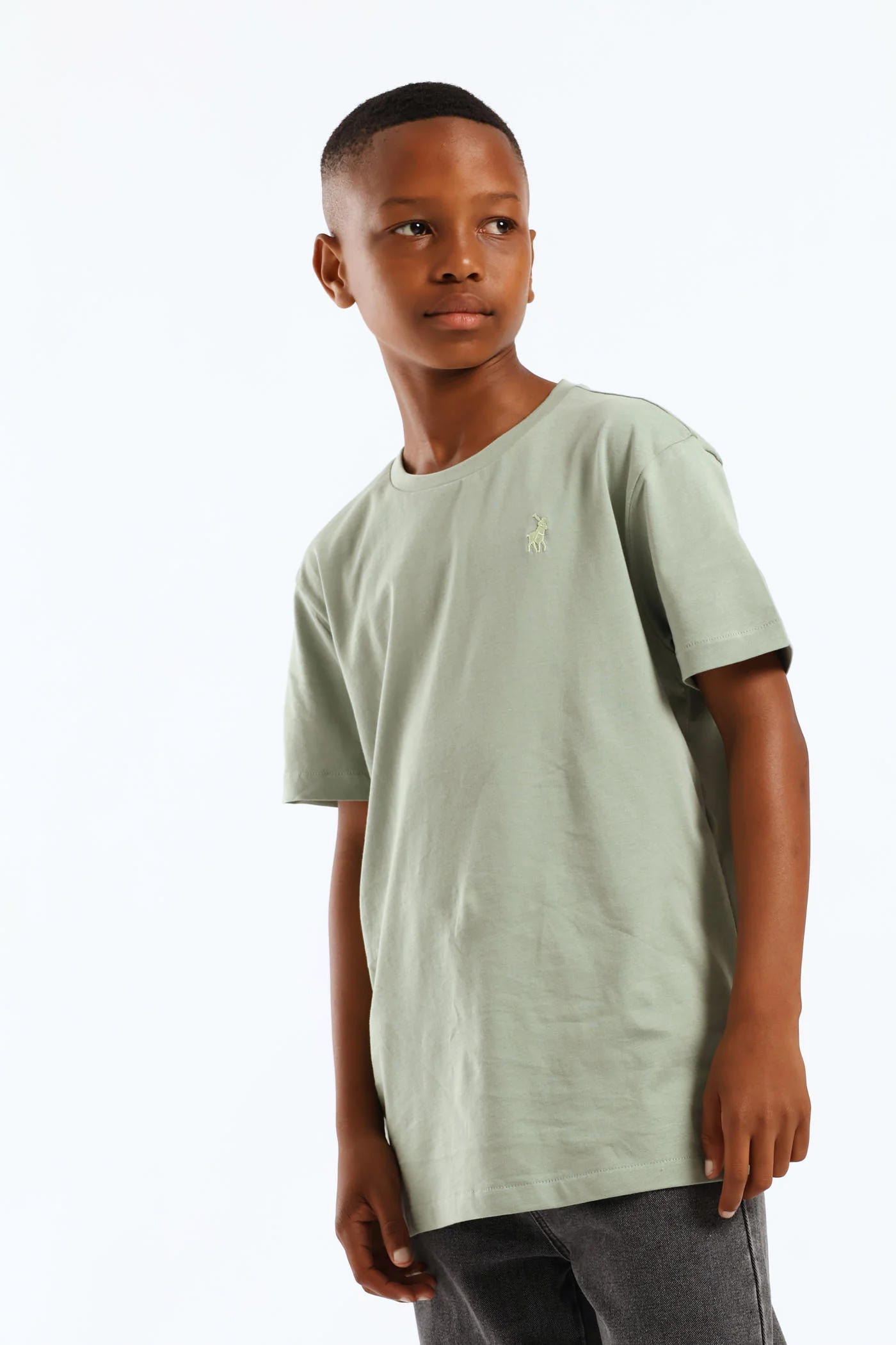Boys Rick Classic T-Shirt - Sage - Image 4