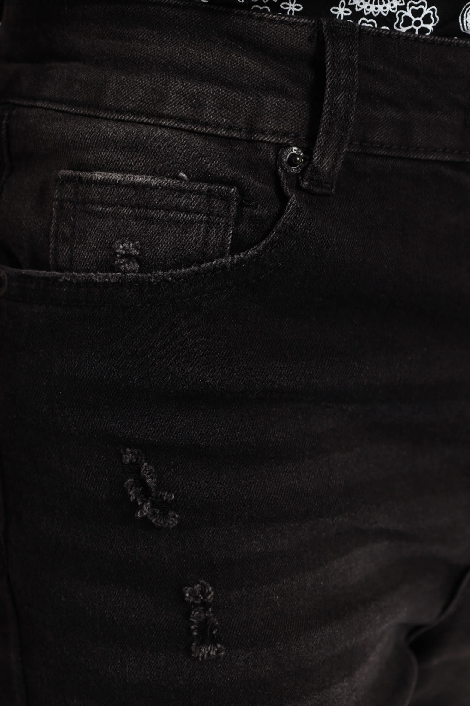 Boys Rip & Repair Denim Short - Black - Image 6