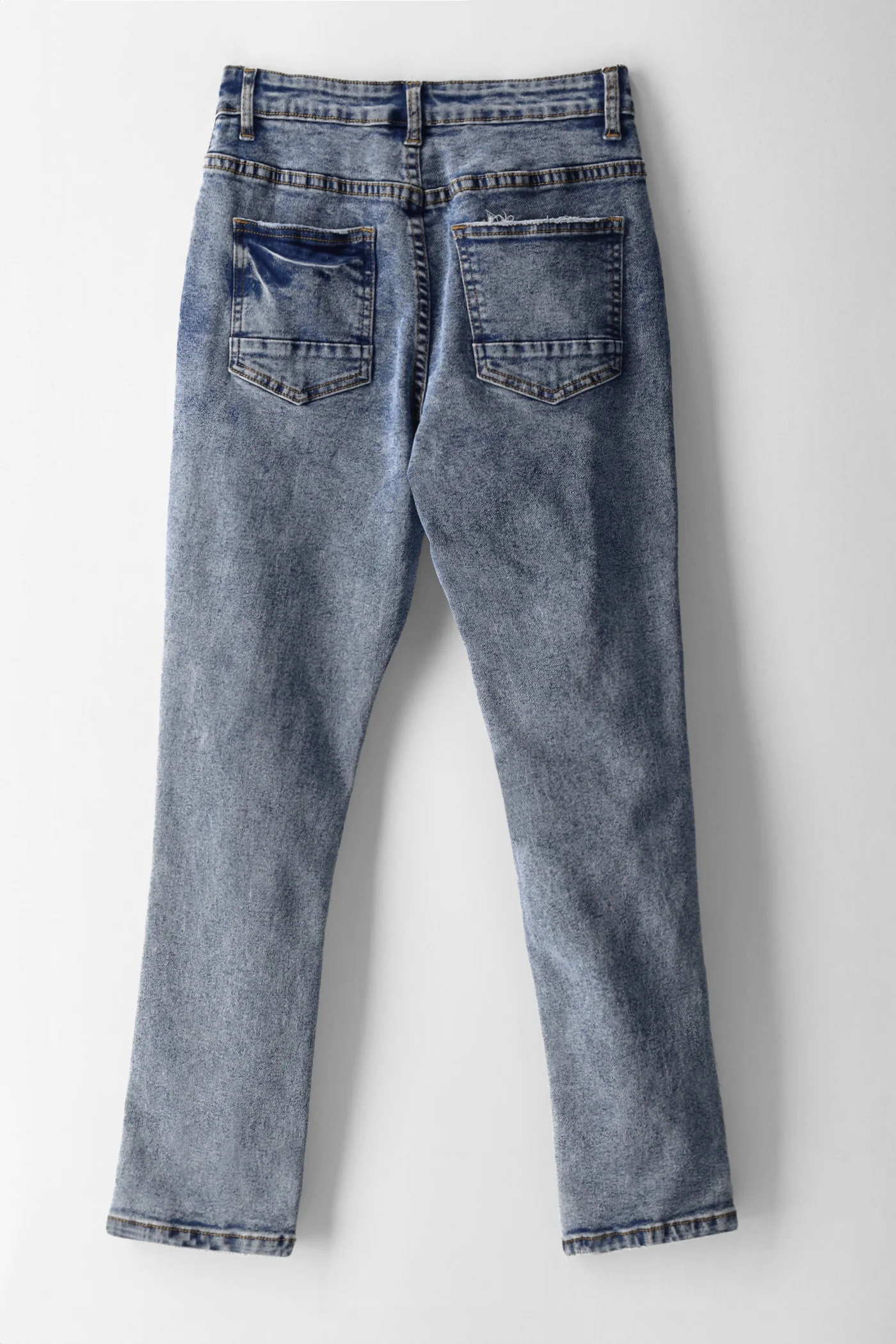 Boys Ripped Slim Jean - Acid Wash - Image 2