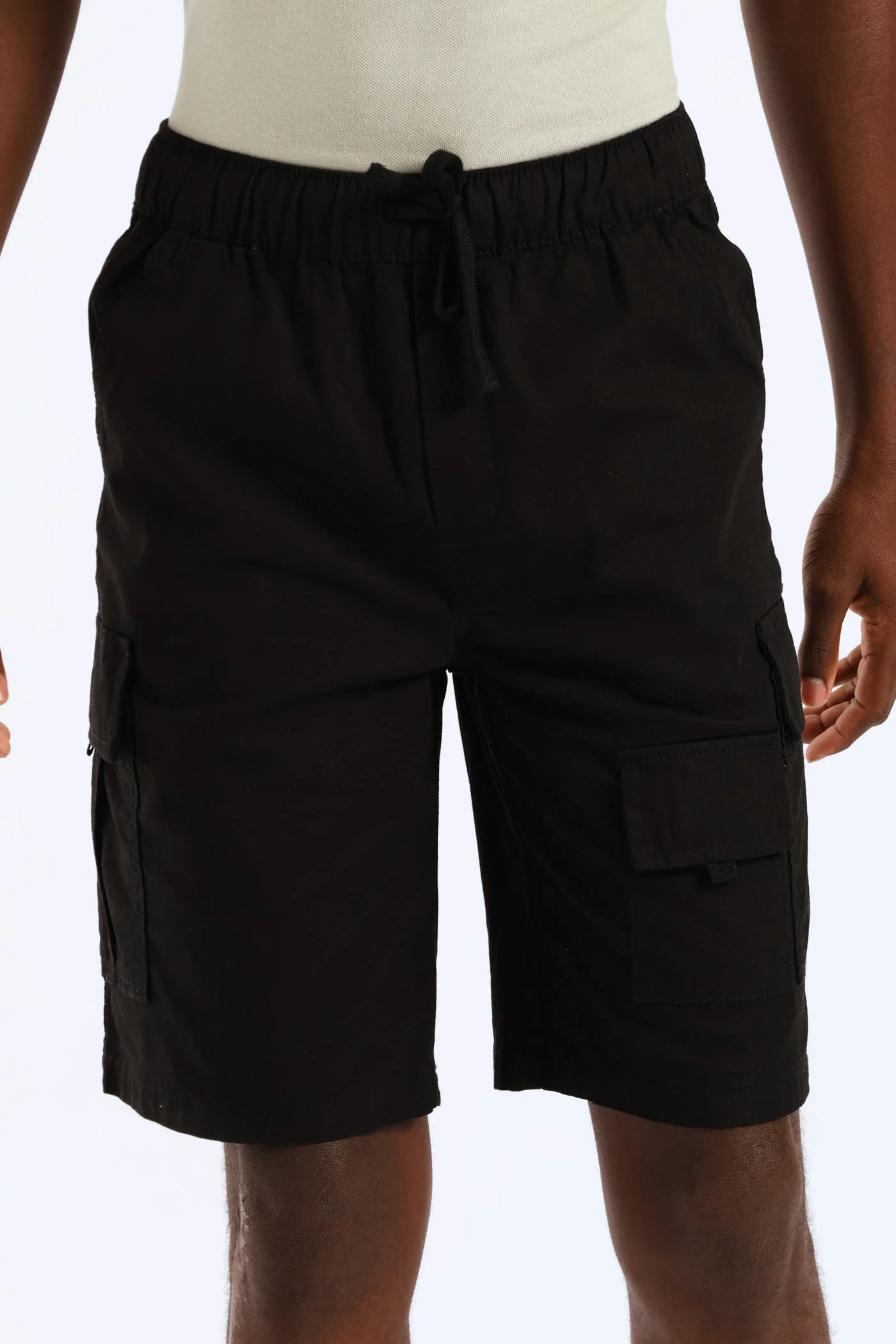 Boys Ripstop Cargo Short - Black - Image 7