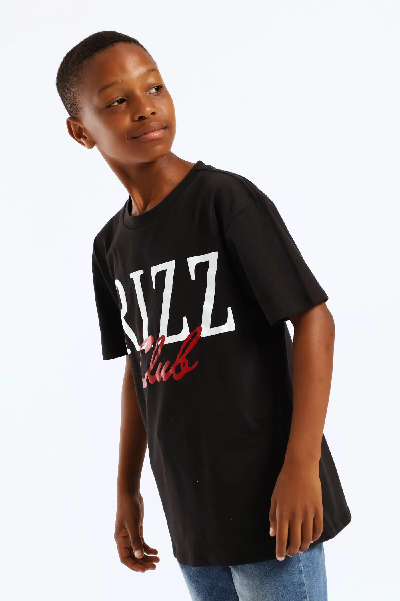 Boys Rizz Club T-Shirt - Black - Image 4