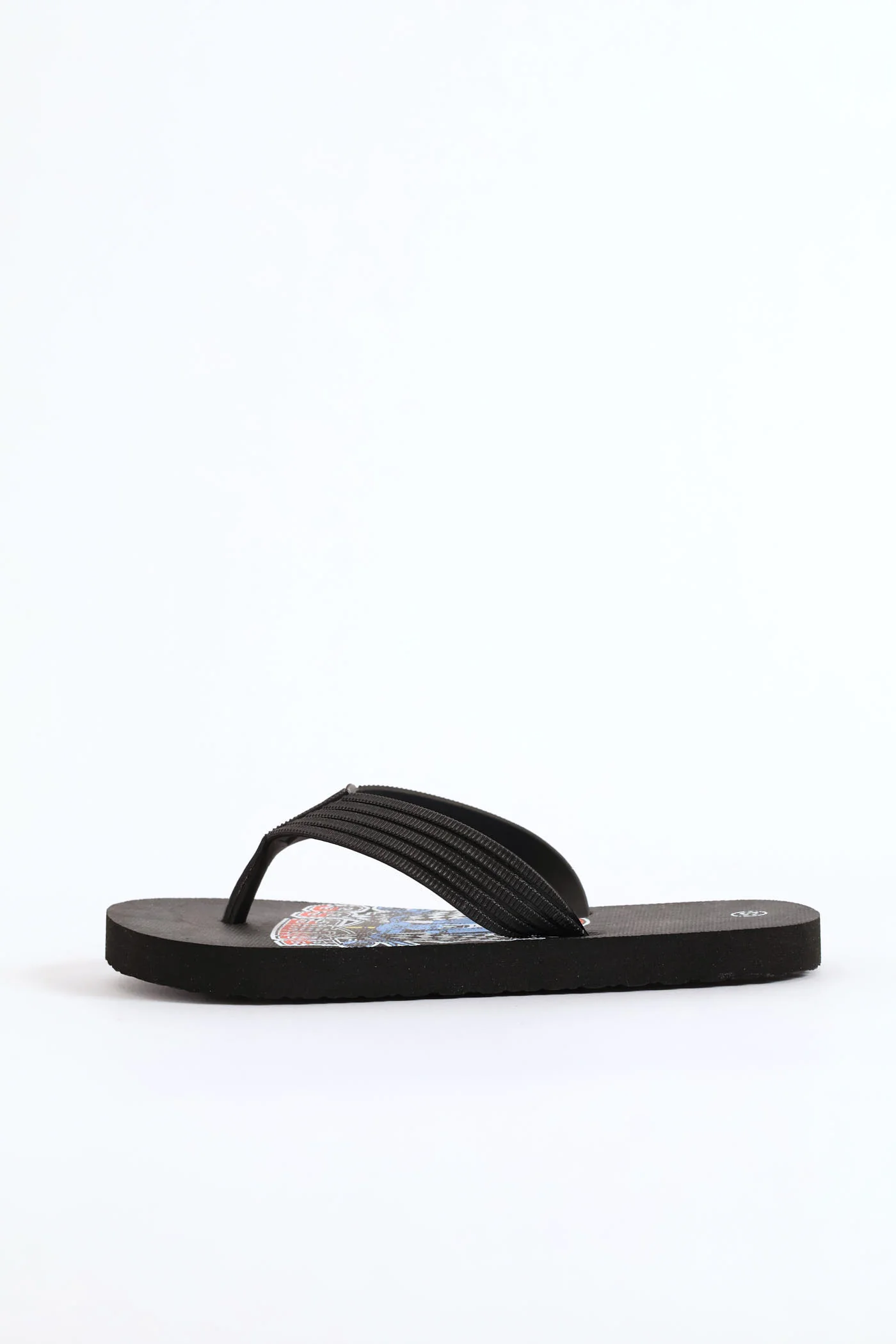Boys Route 66 Thong Sandal - Black - Image 2