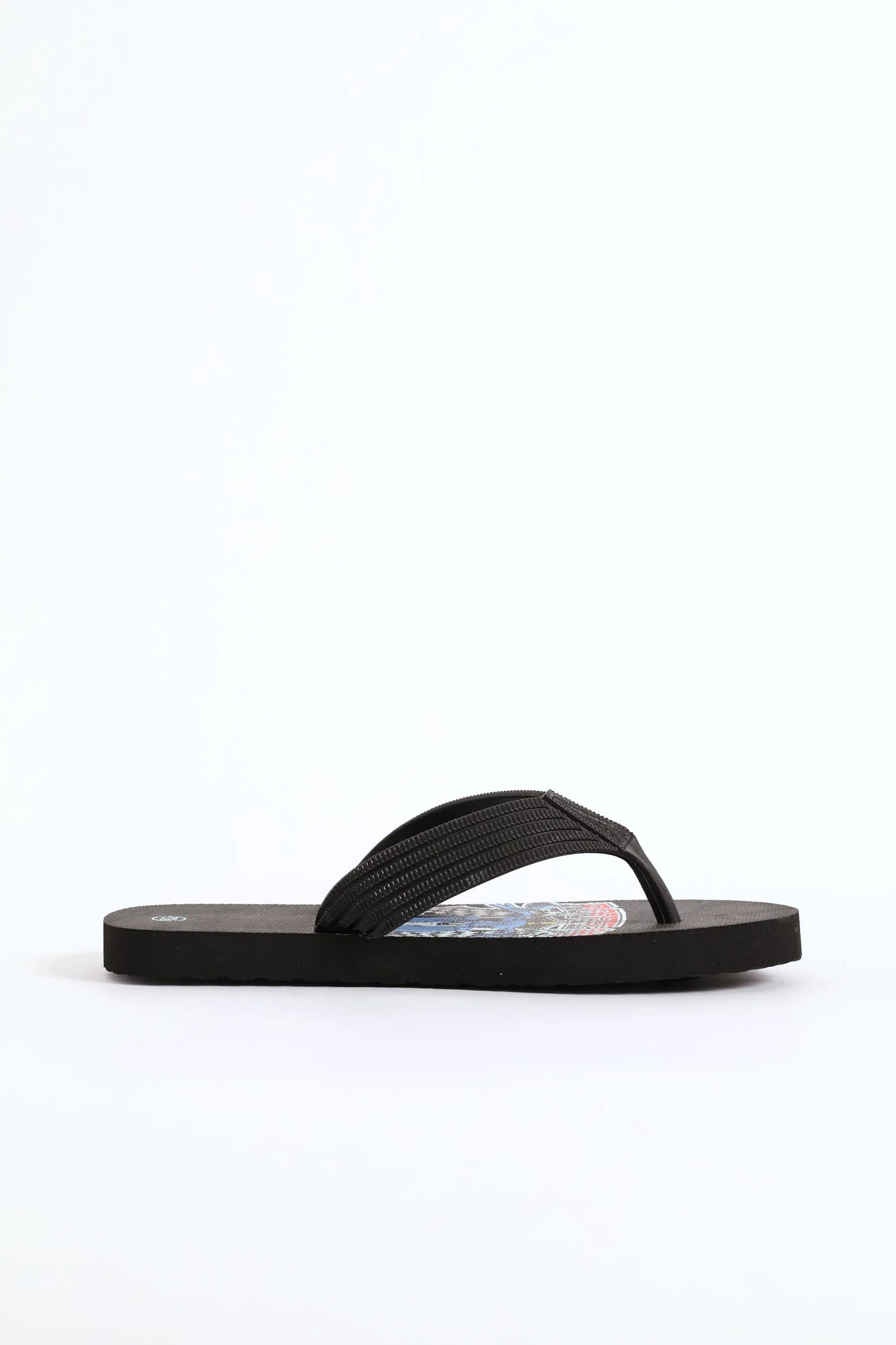 Boys Route 66 Thong Sandal - Black - Image 4
