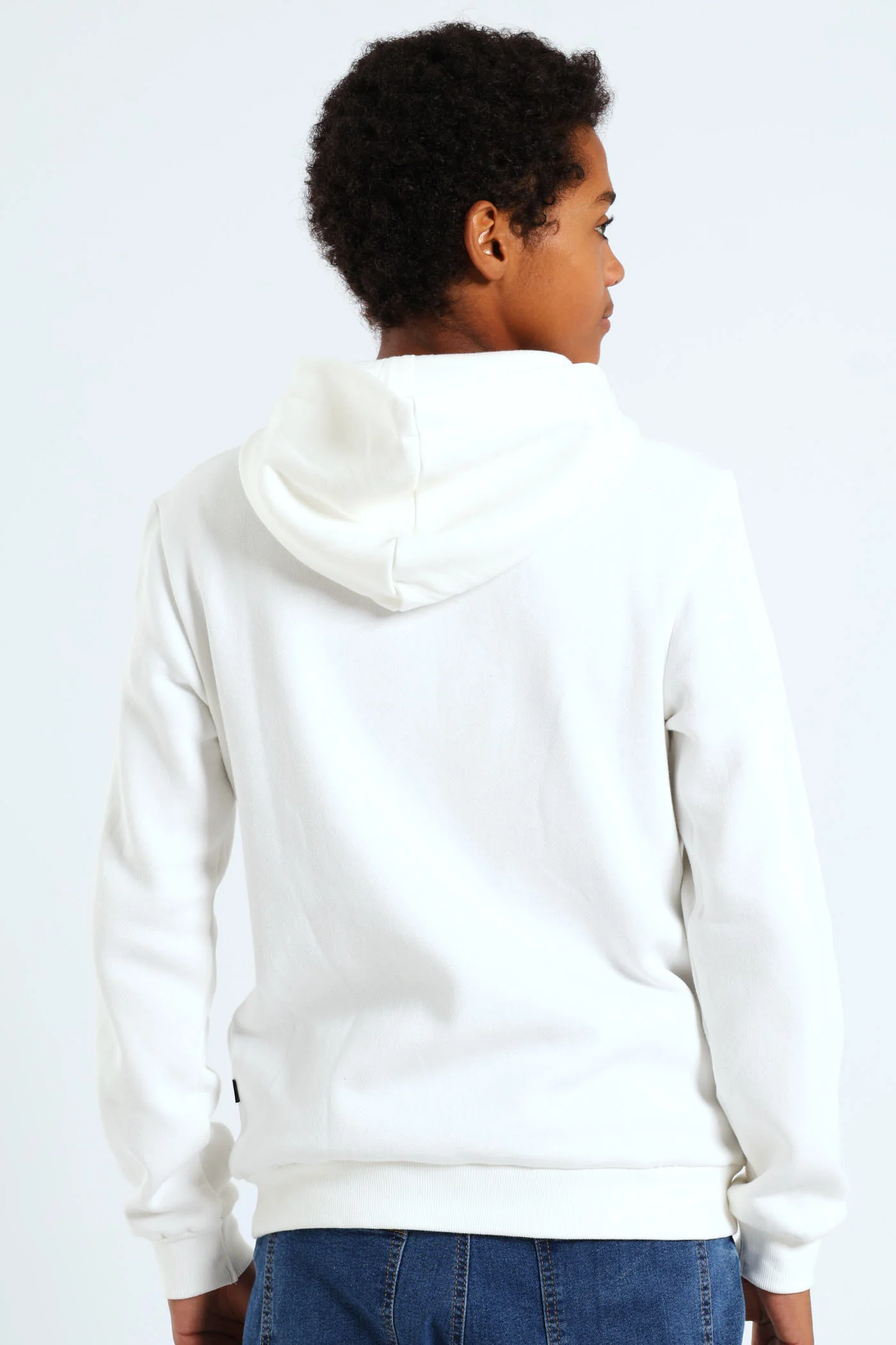 Boys SA Unite Fleece Hoodie  - White - Image 4
