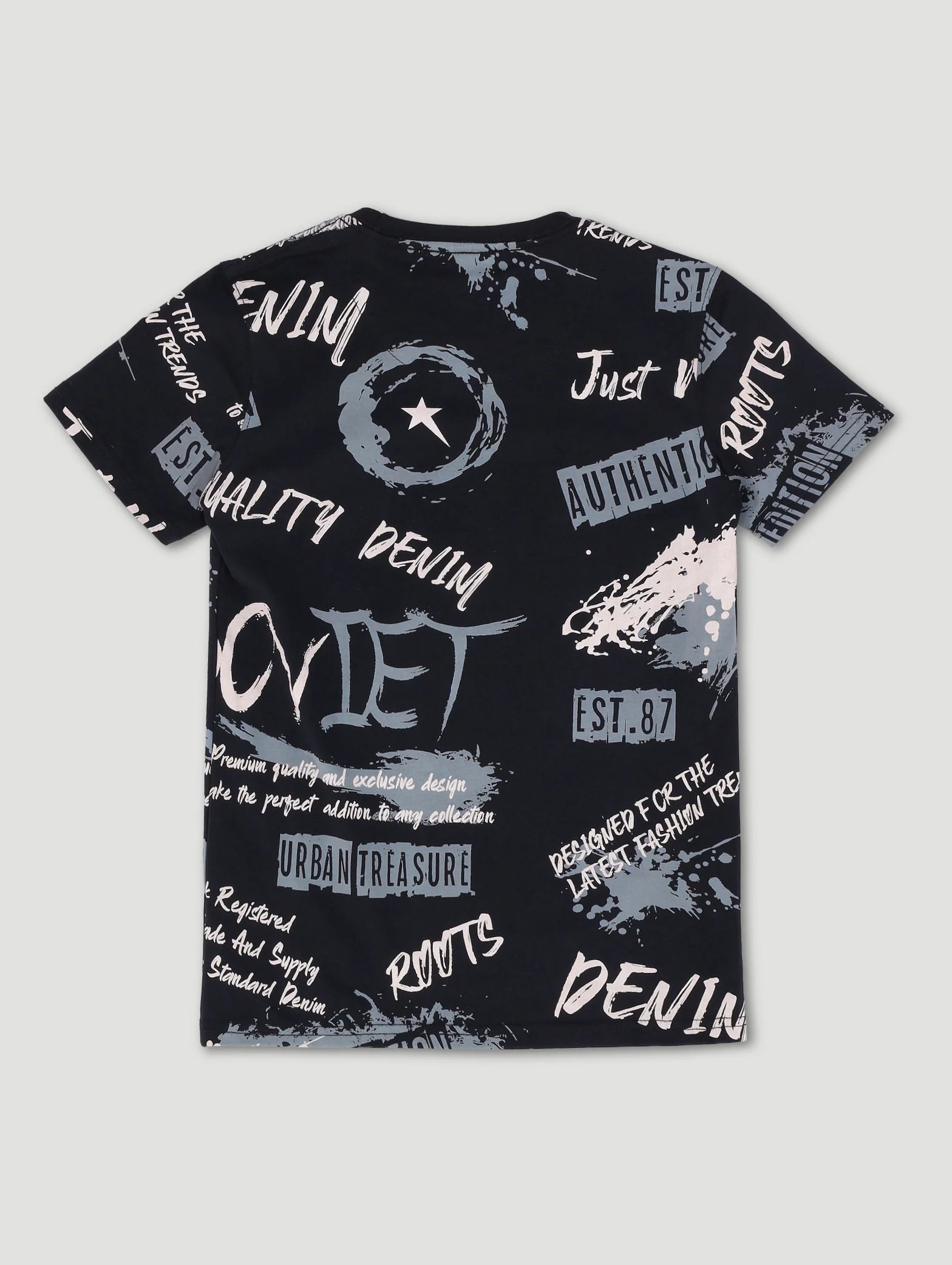 Boys Scorch Crew Neck Tee - Black - Image 2